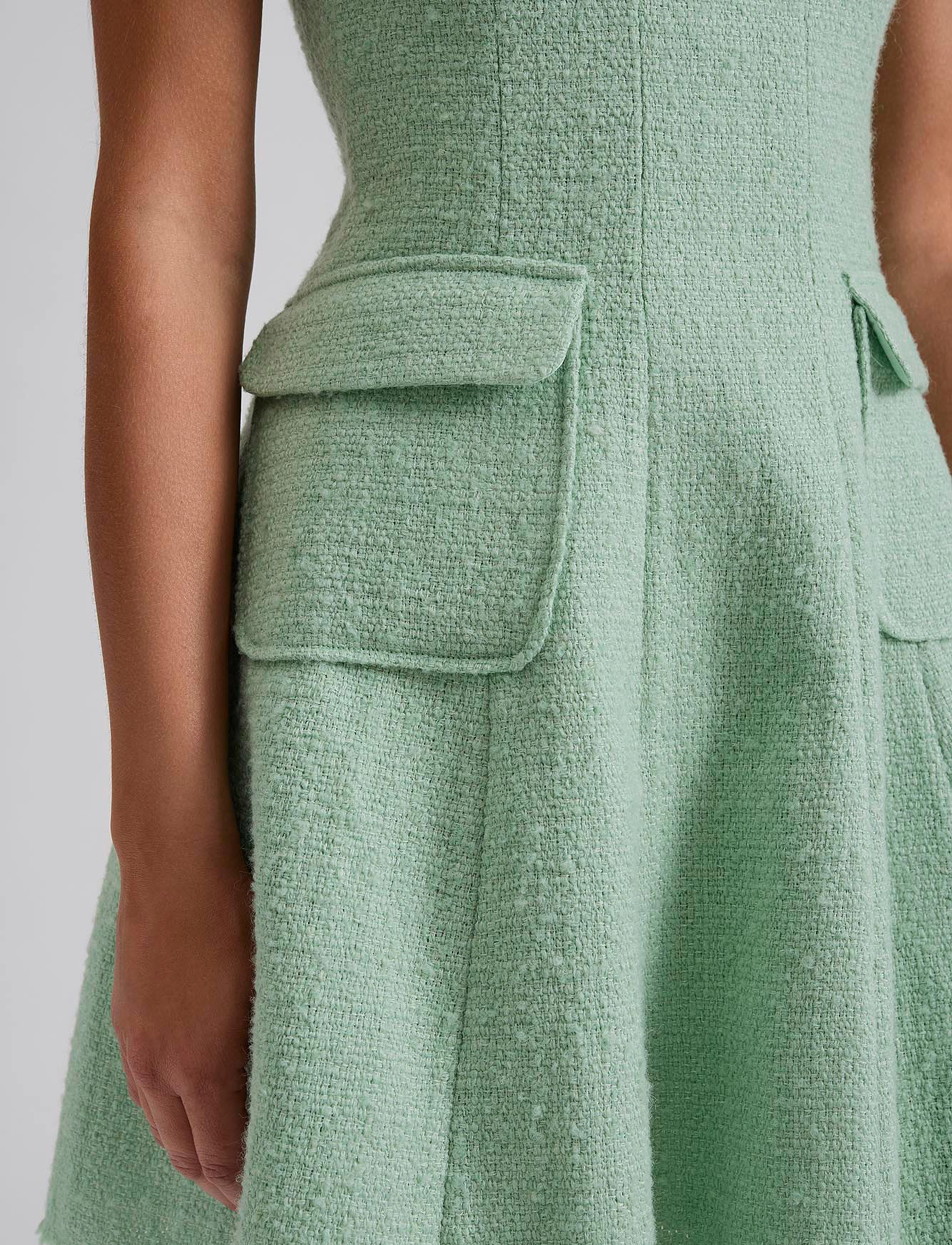 Malina - Lima boucle mini dress - mint - 5