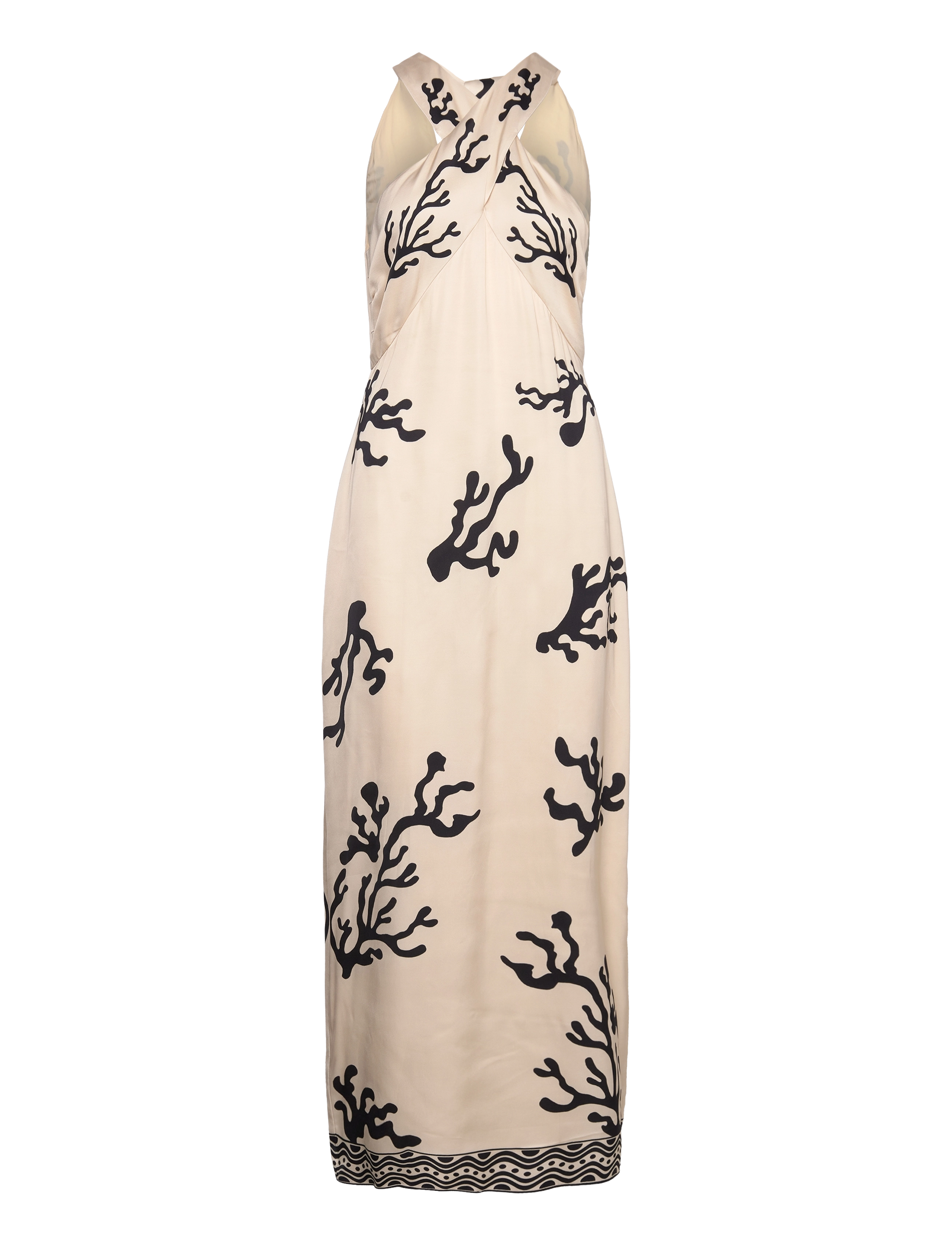 Malina - Trisha halterneck satin maxi dress - reef - 1