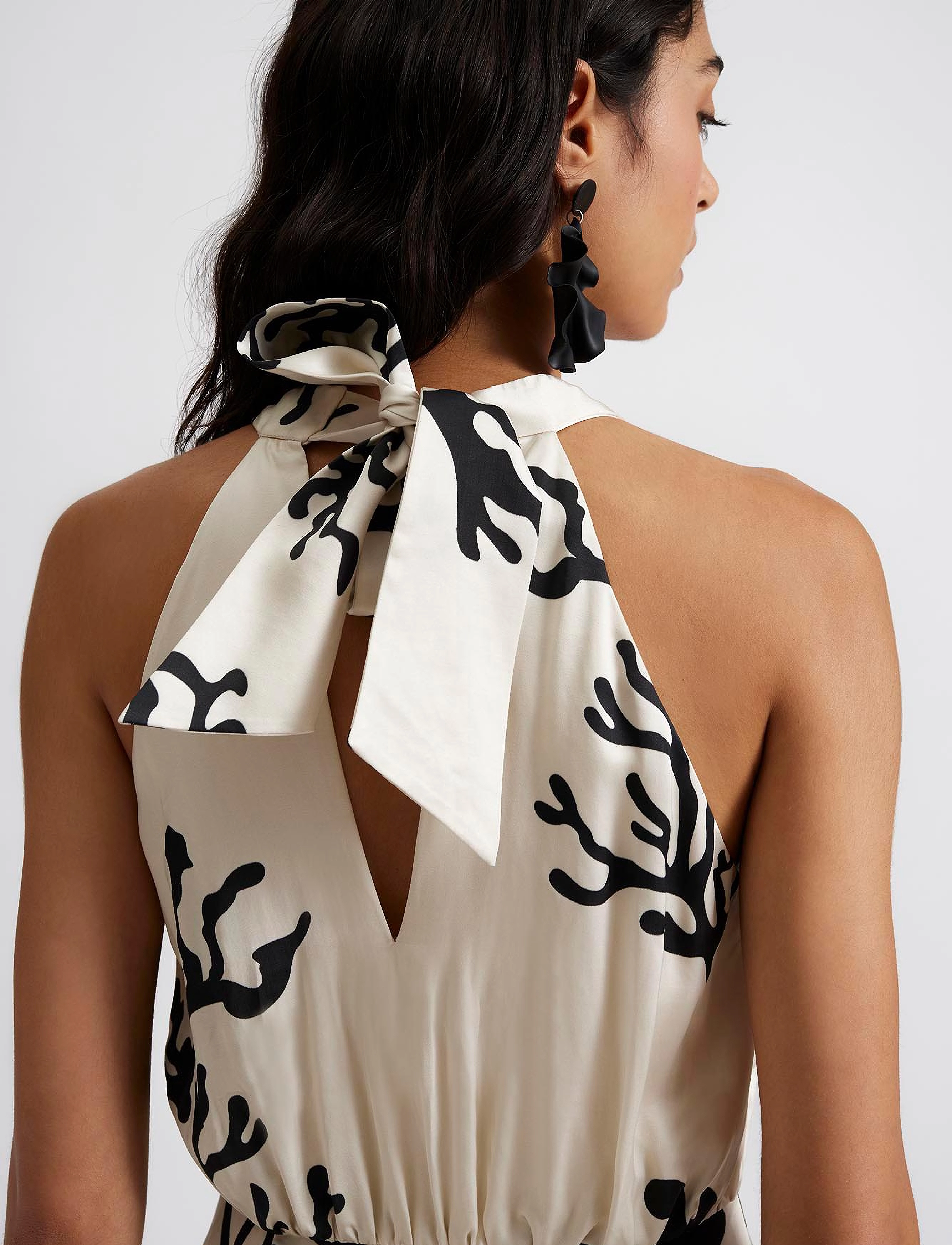 Malina - Trisha halterneck satin maxi dress - reef - 4