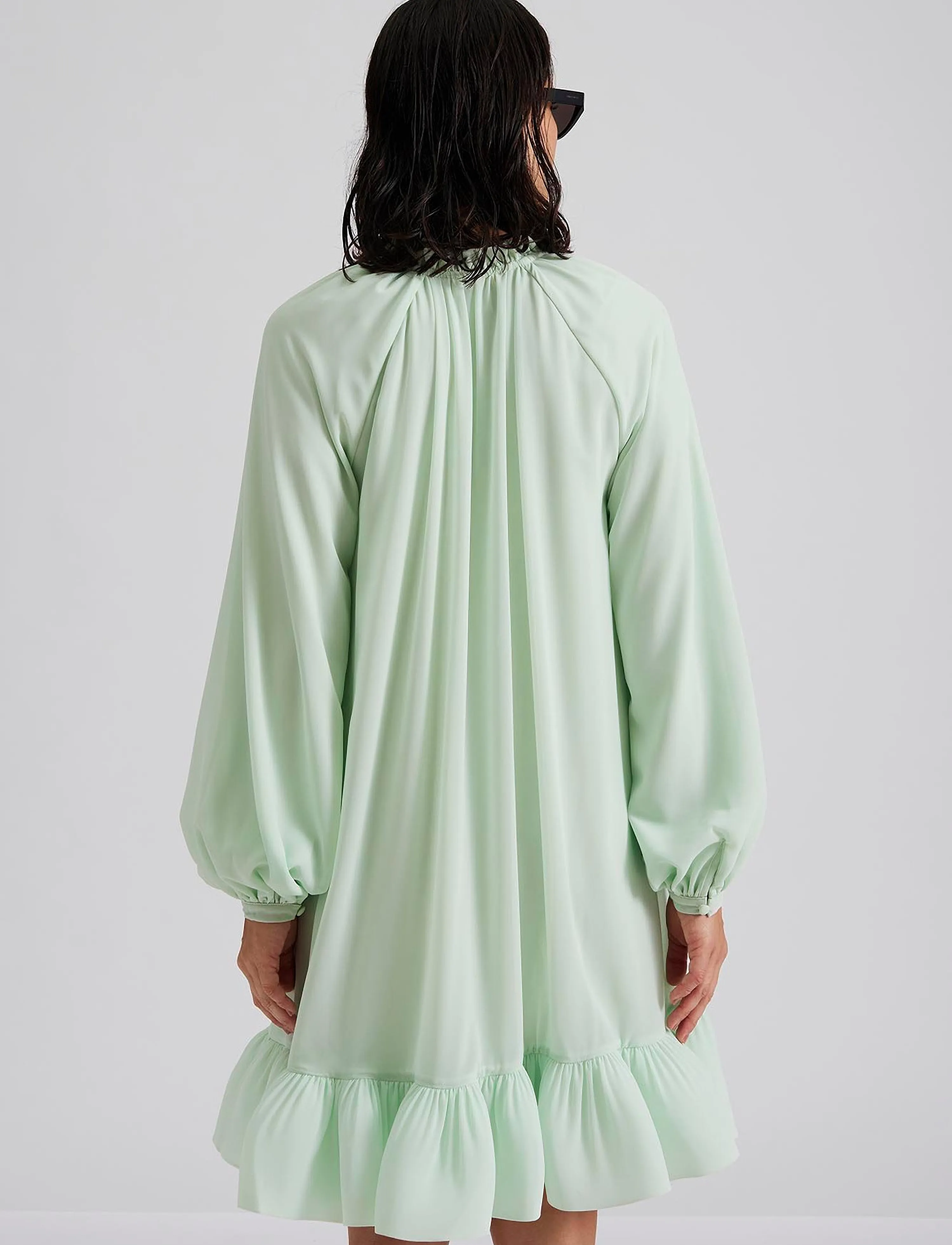 Malina - Alva frill detailed mini dress - mint - 4