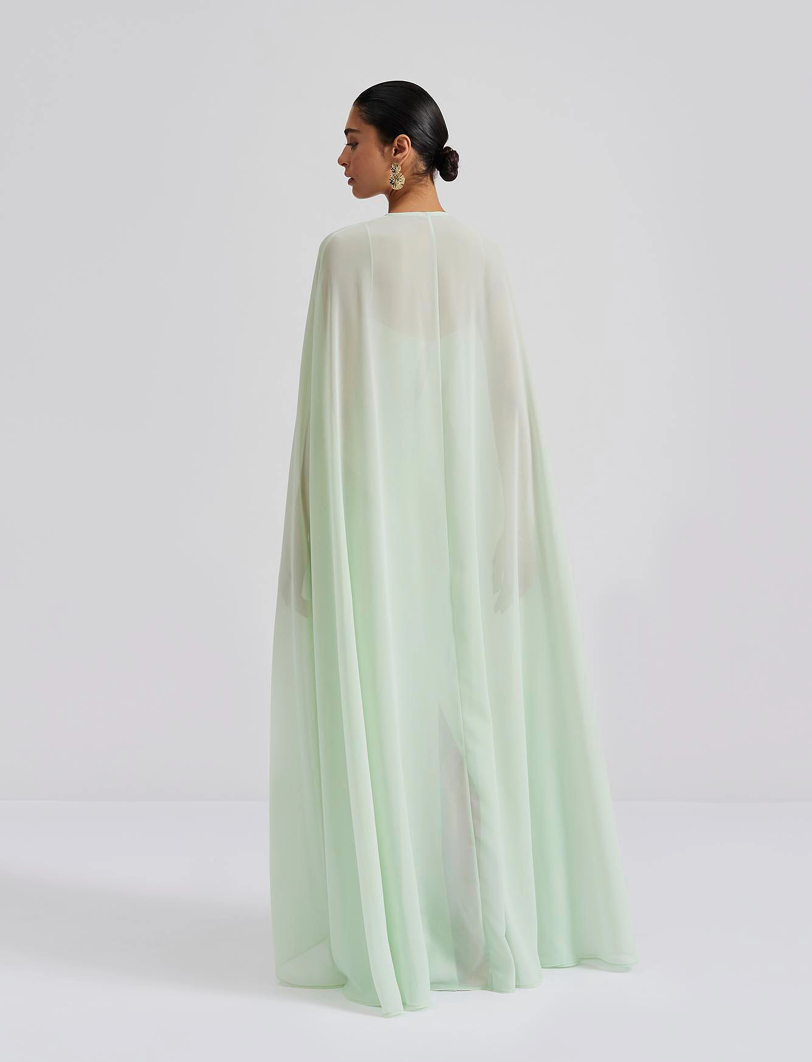 Malina - Tilda maxi cape - mint - 3