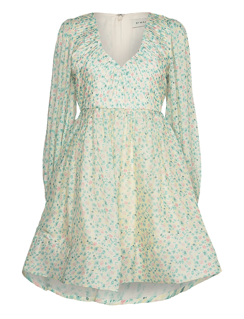Malina - Estelle v-neck chiffon mini dress - ditsy - 1