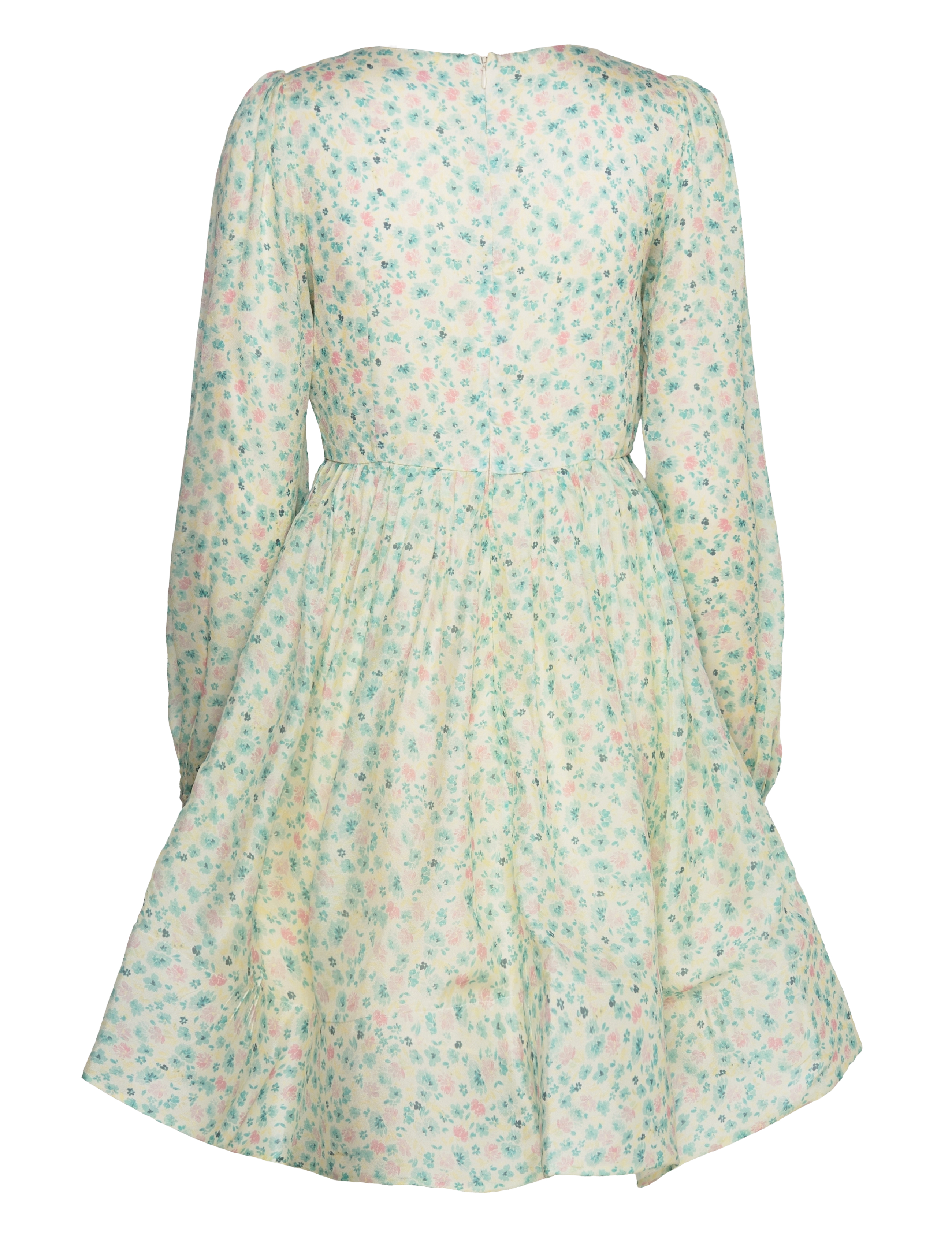 Malina - Estelle v-neck chiffon mini dress - fyrir sérstaka viðburði - ditsy - 2