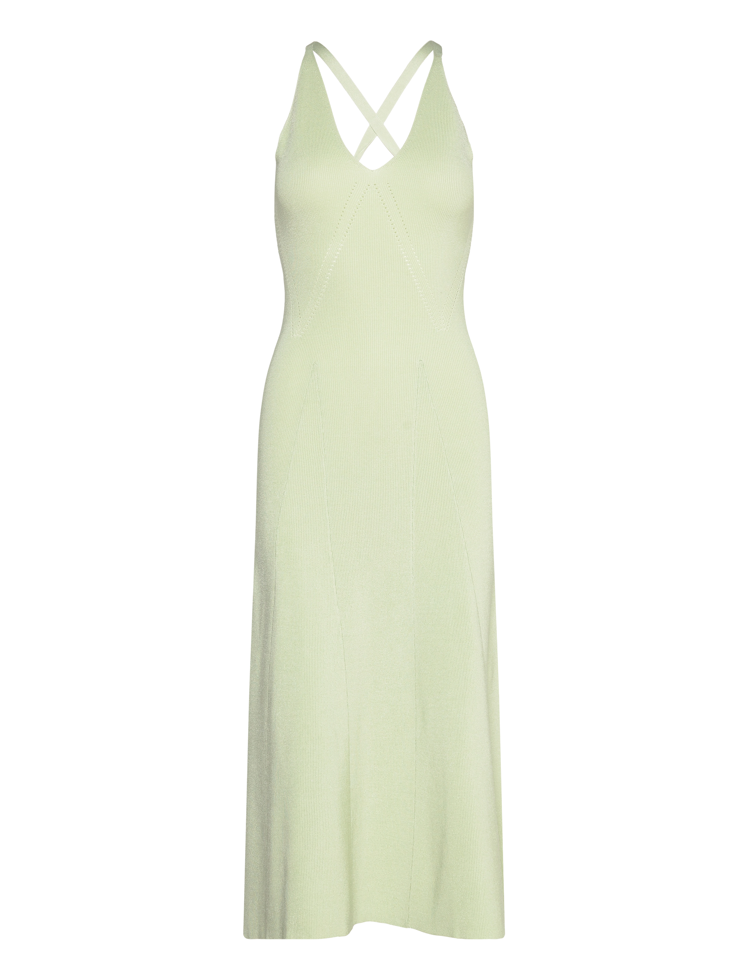 Nyra v-neck knitted midi dress - MINT