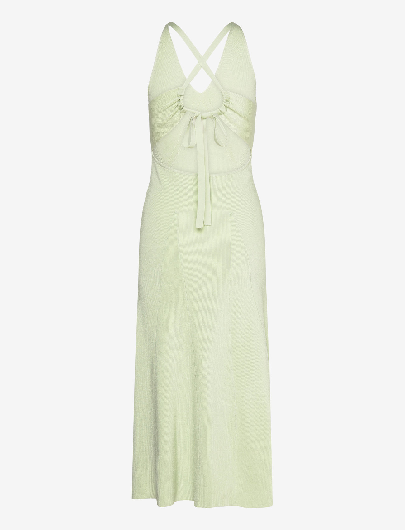 Malina - Nyra v-neck knitted midi dress - sommarklänningar - mint - 1