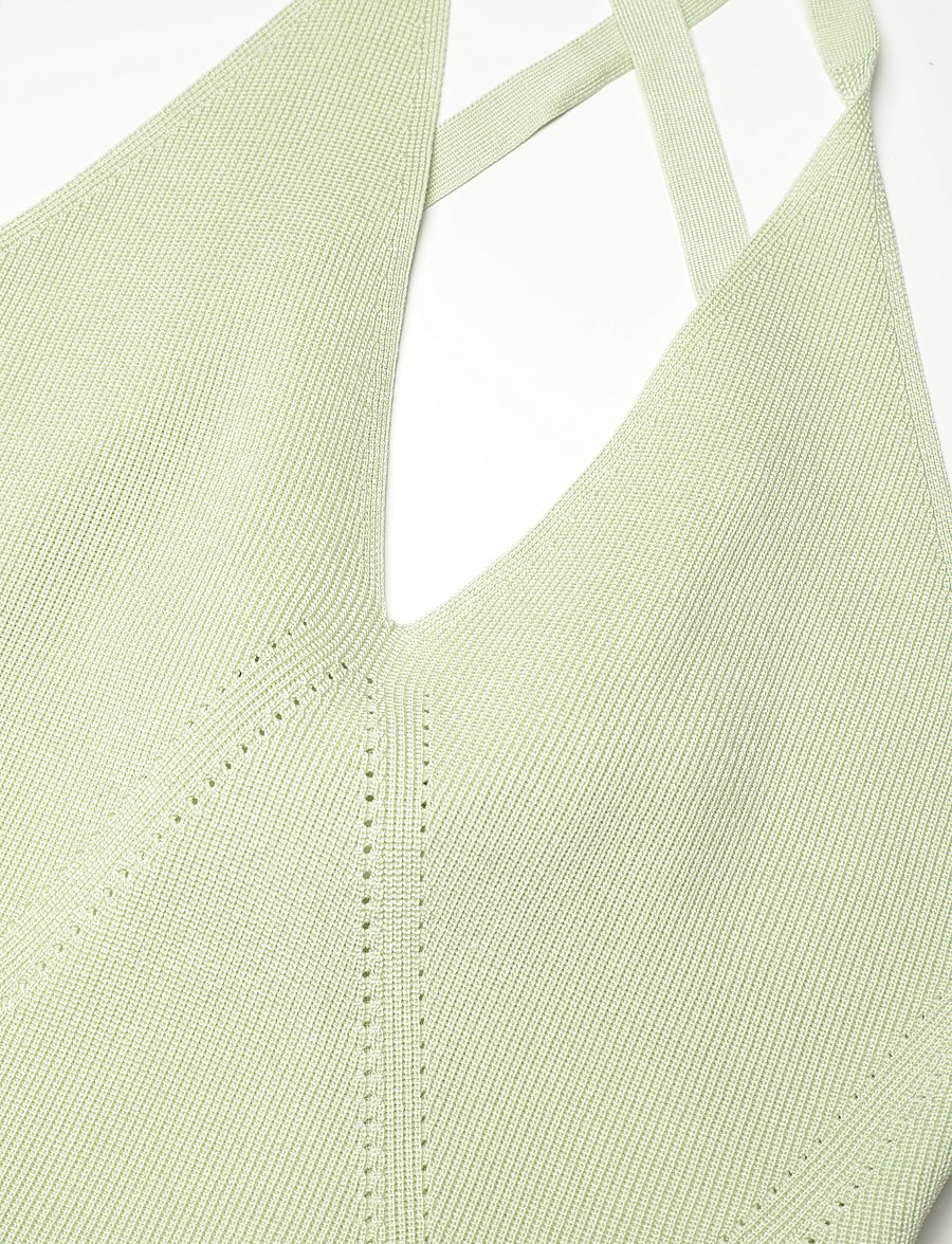Malina - Nyra v-neck knitted midi dress - sommarklänningar - mint - 5