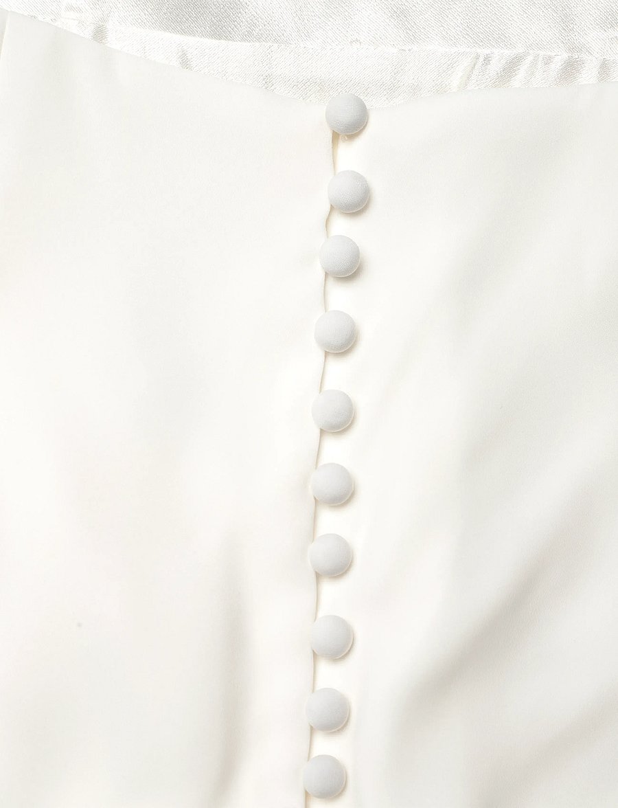 Malina - Aurora open back long sleeved gown - bröllopsklänningar - ivory - 4