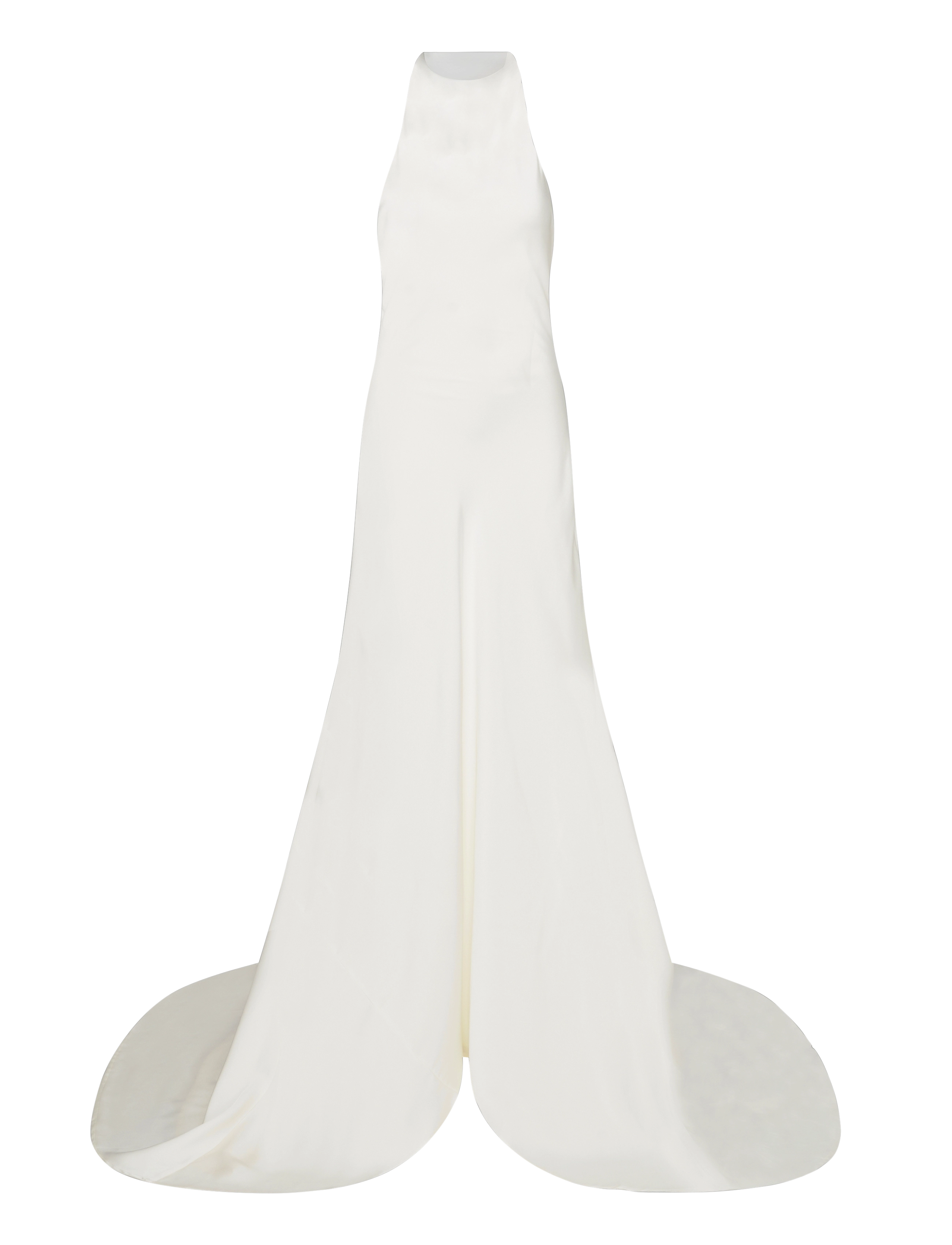 MALINA Chloe Halterneck Satin Gown Cream - XS - Damen