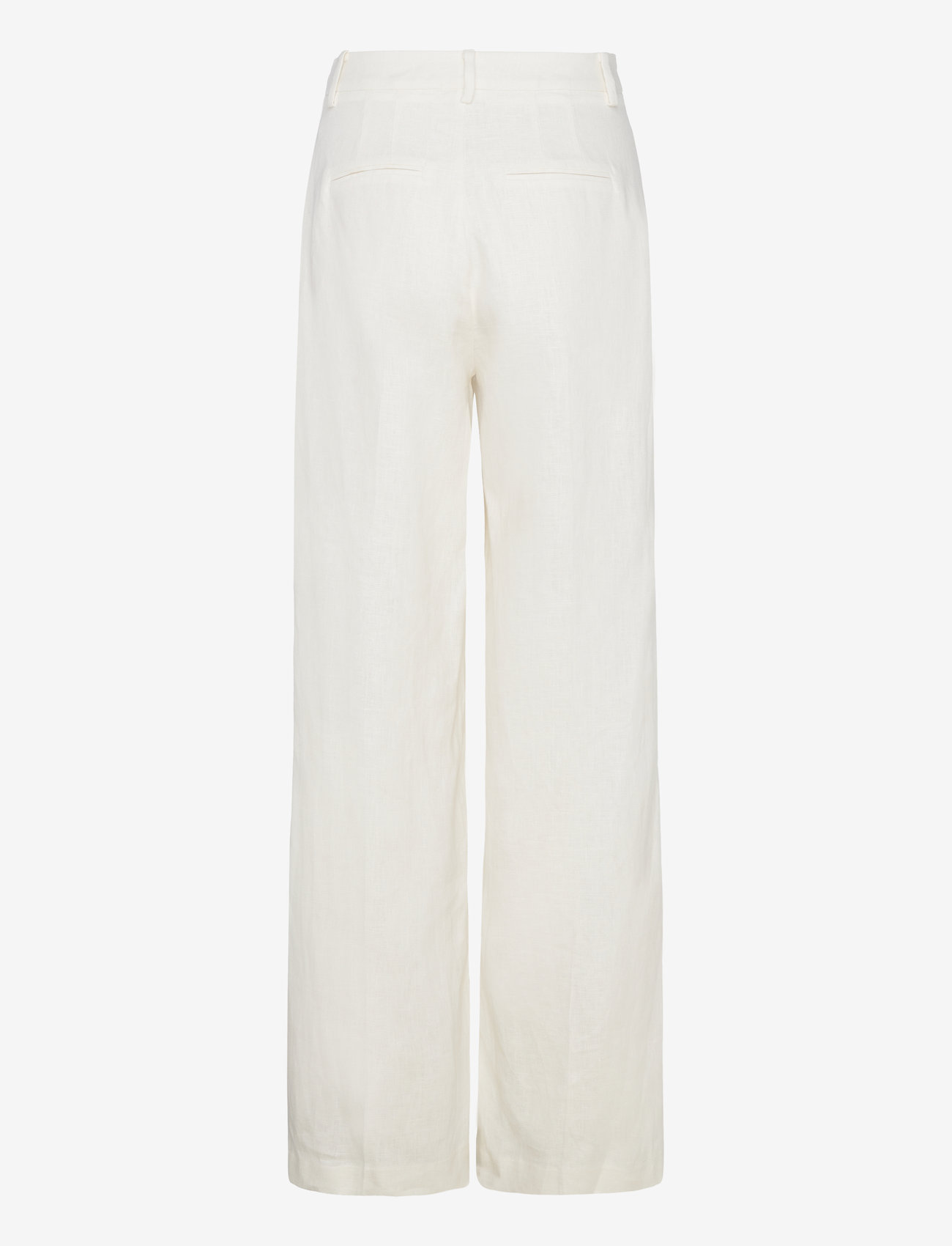 Malina - Mya double pleat wide linen pants - white - 2