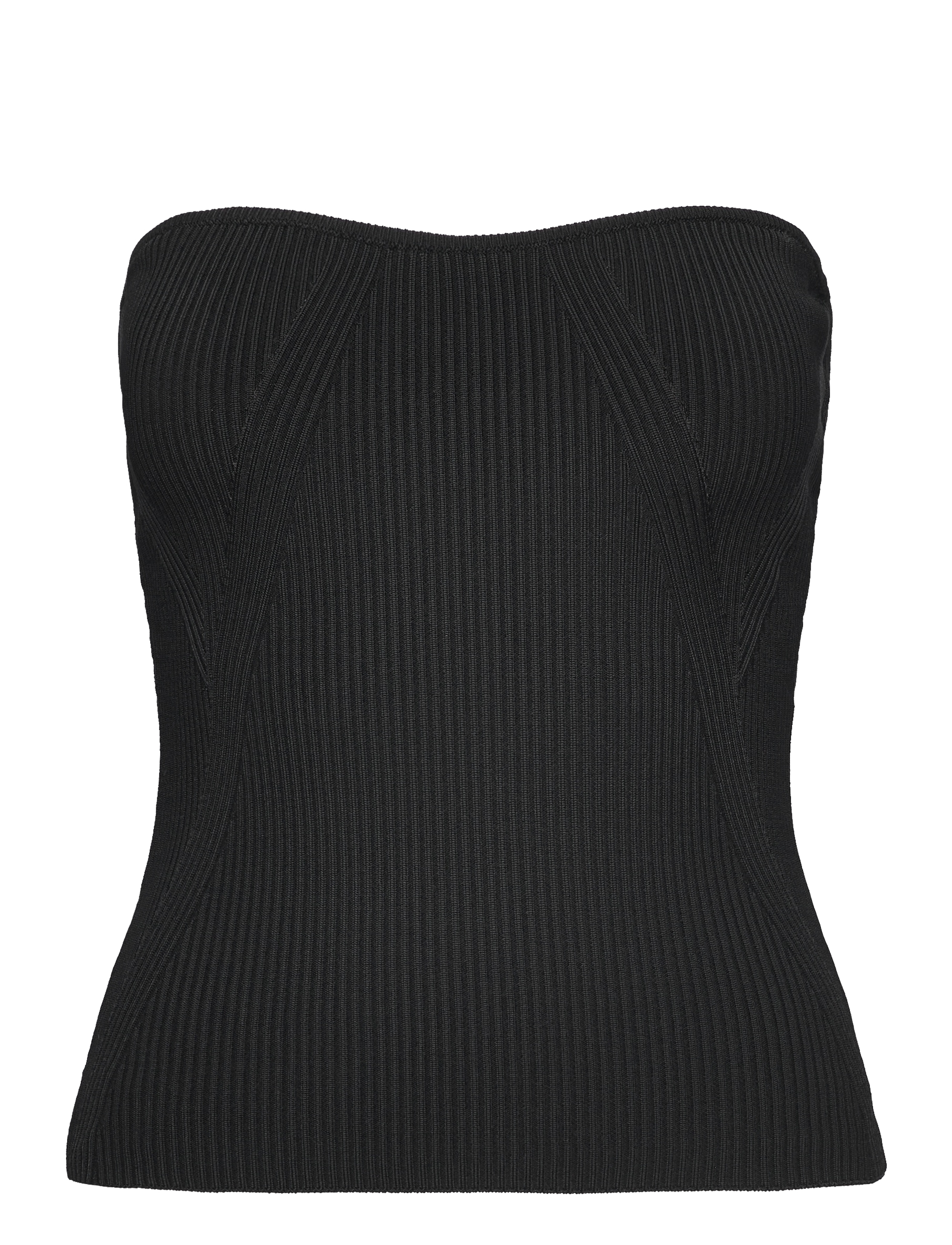 Malina - Enya knitted bustier top - black - 1