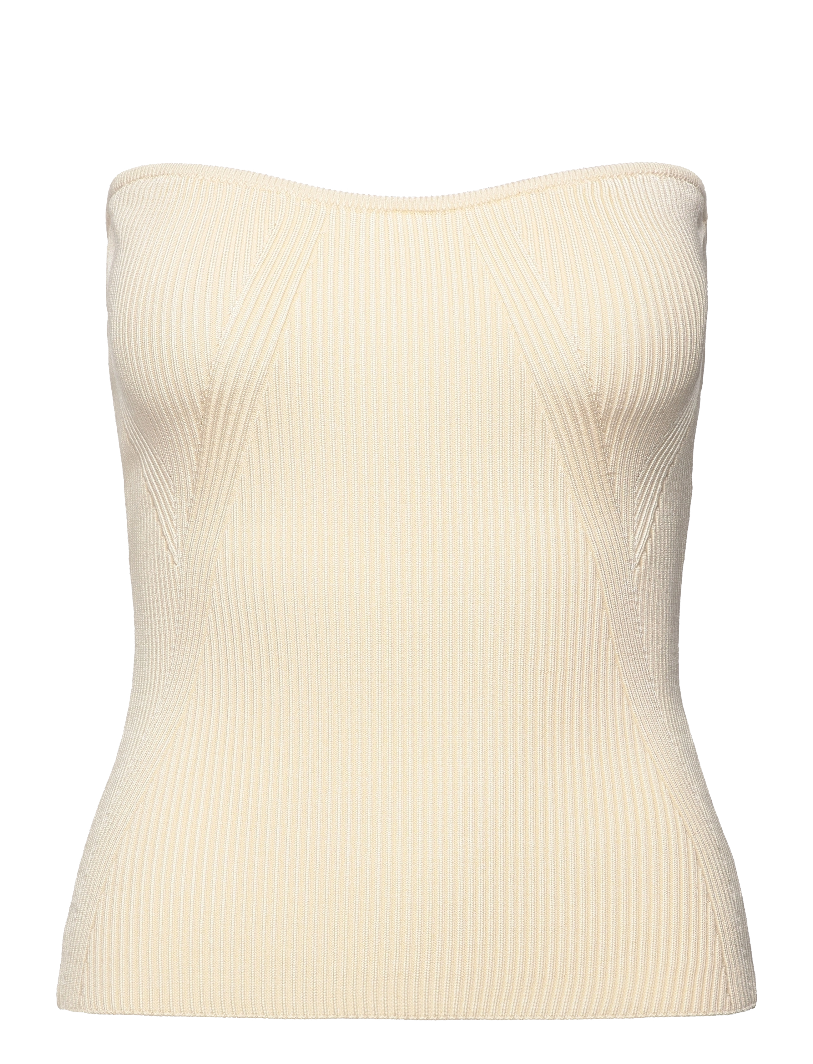 MALINA Enya Strick Bustier Oberteil Cream - XL - Damen