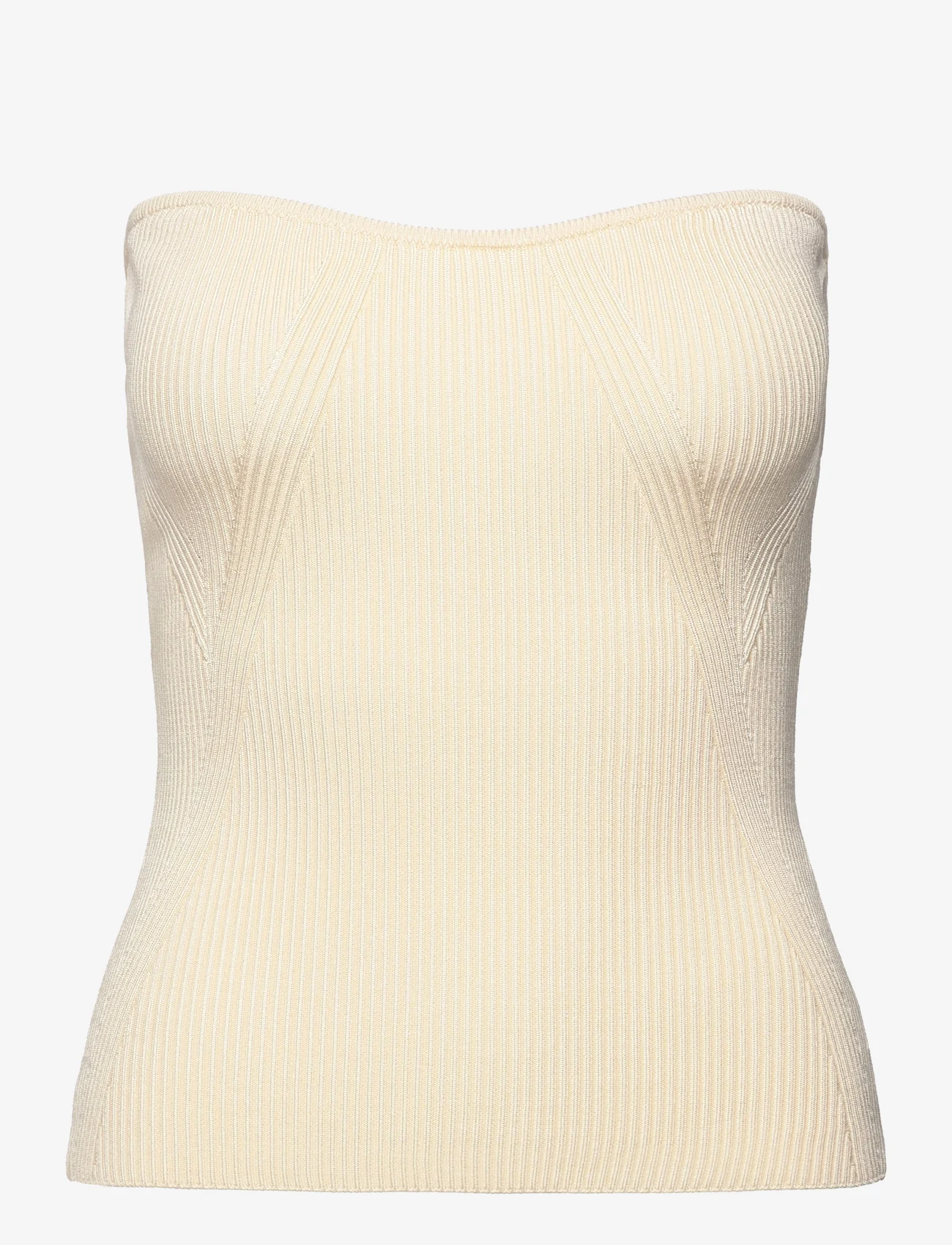 Malina - Enya knitted bustier top - trøjer - vanilla - 1