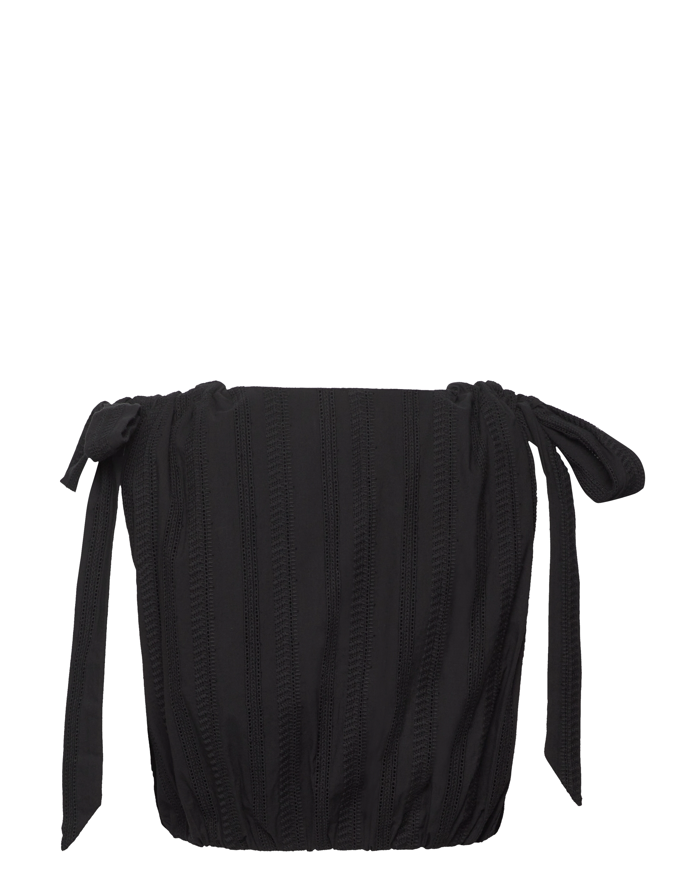 Malina - Kala embroidered cotton cropped top - crop tops - black - 2