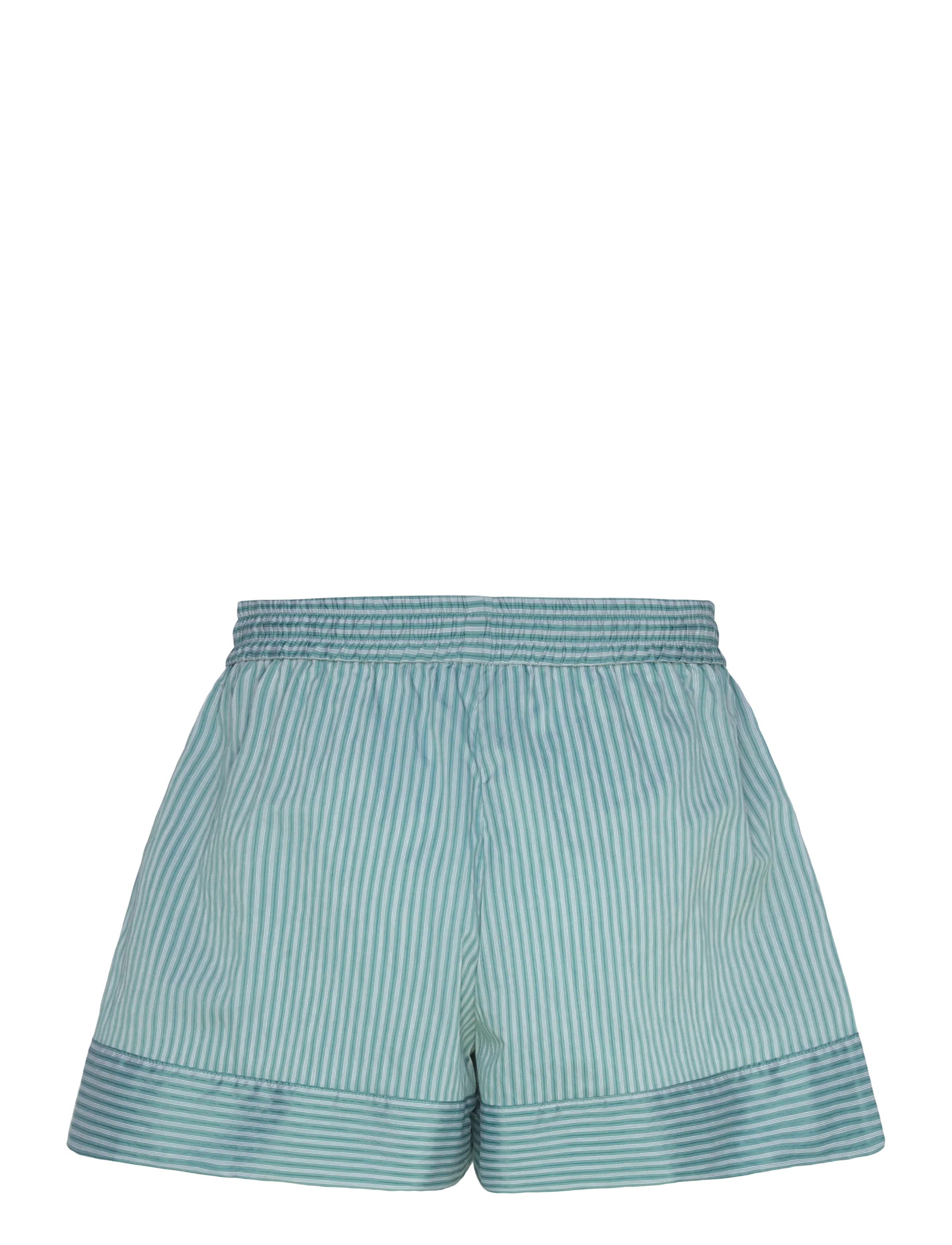 Malina - Colette High Rise Drawstring Shorts - casual shorts - aqua stripe - 2