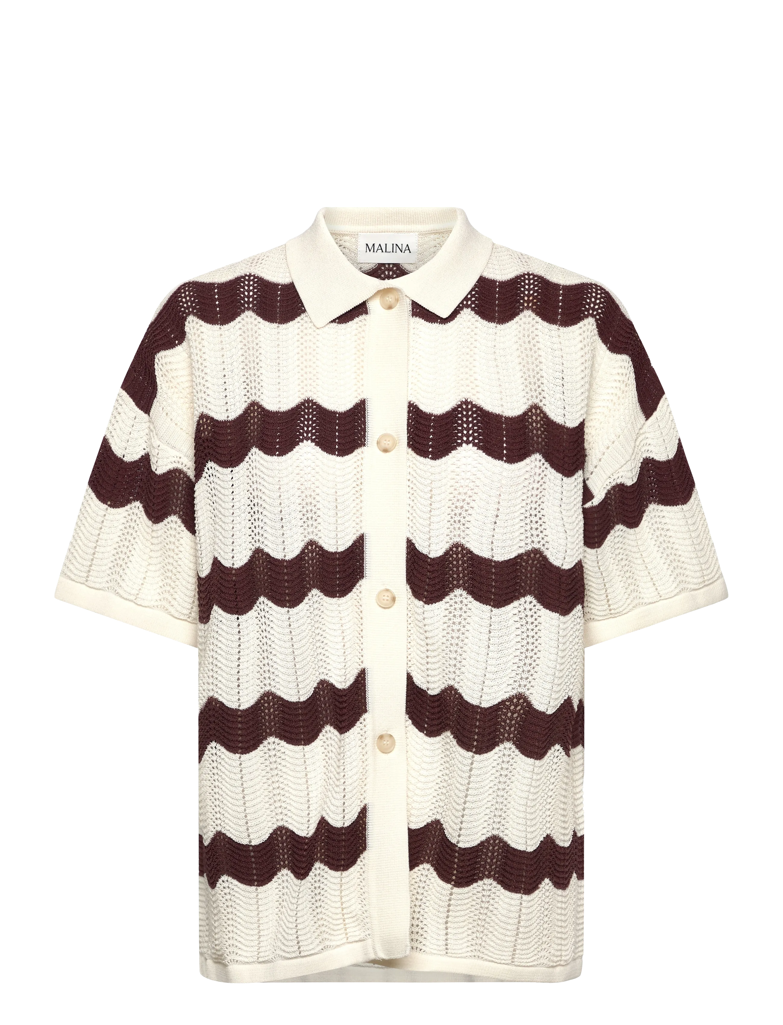 MALINA Alana Oversized Strick Shirt Weiß - M - Damen