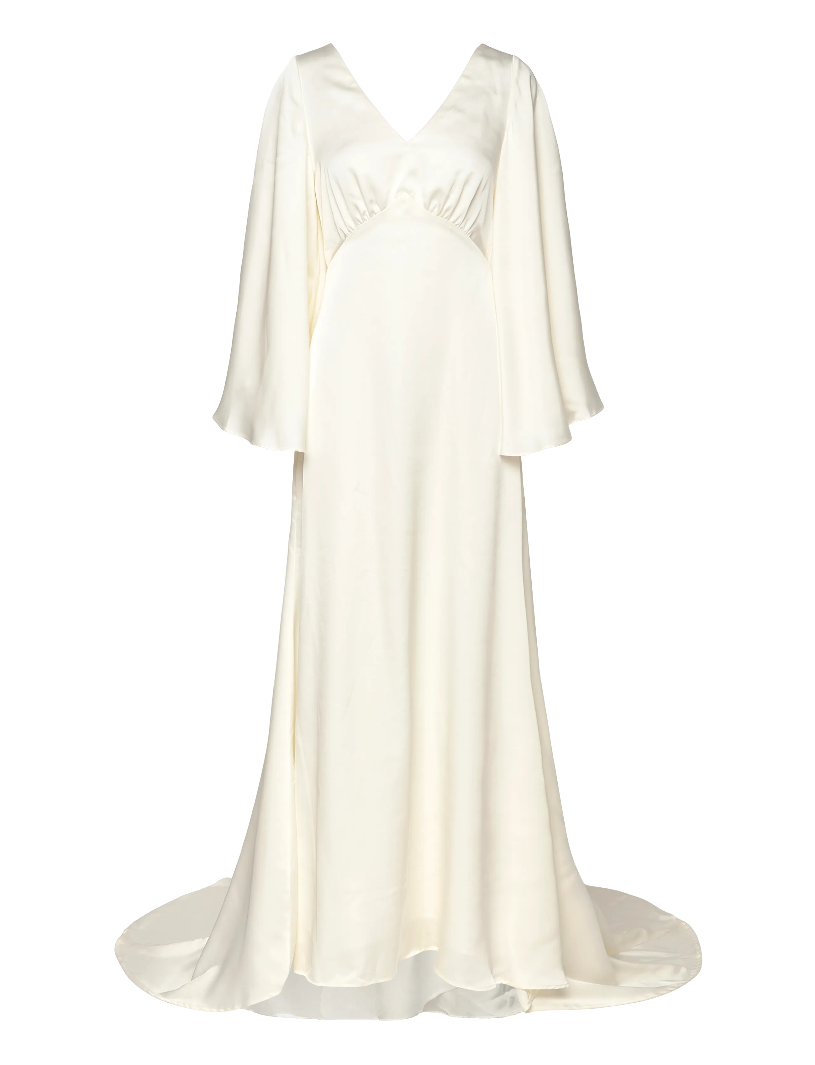MALINA Simone Tie-Back Satin Gown Cream - XXL - Damen