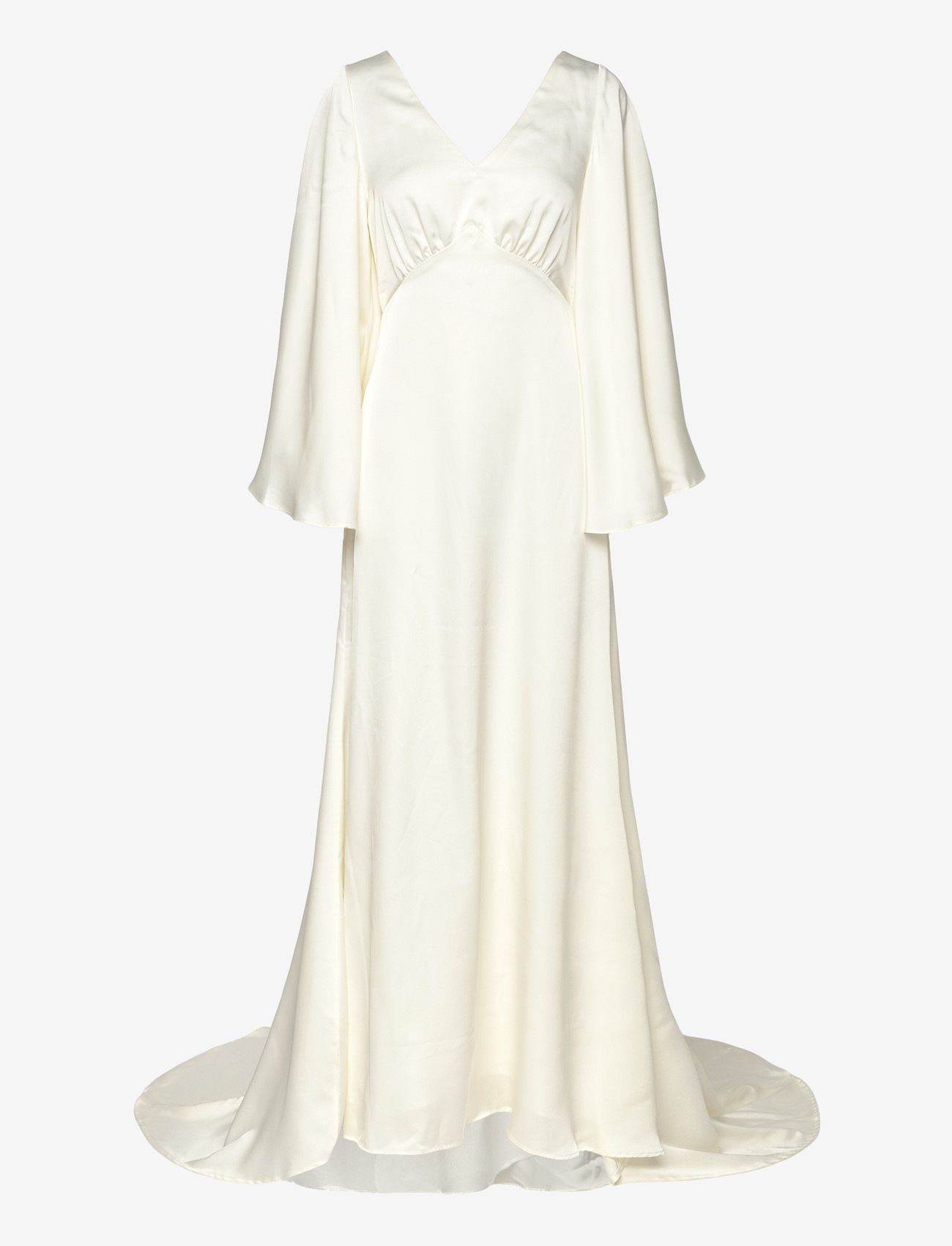 Malina - Simone tie-back satin gown - brudekjoler - cream - 0