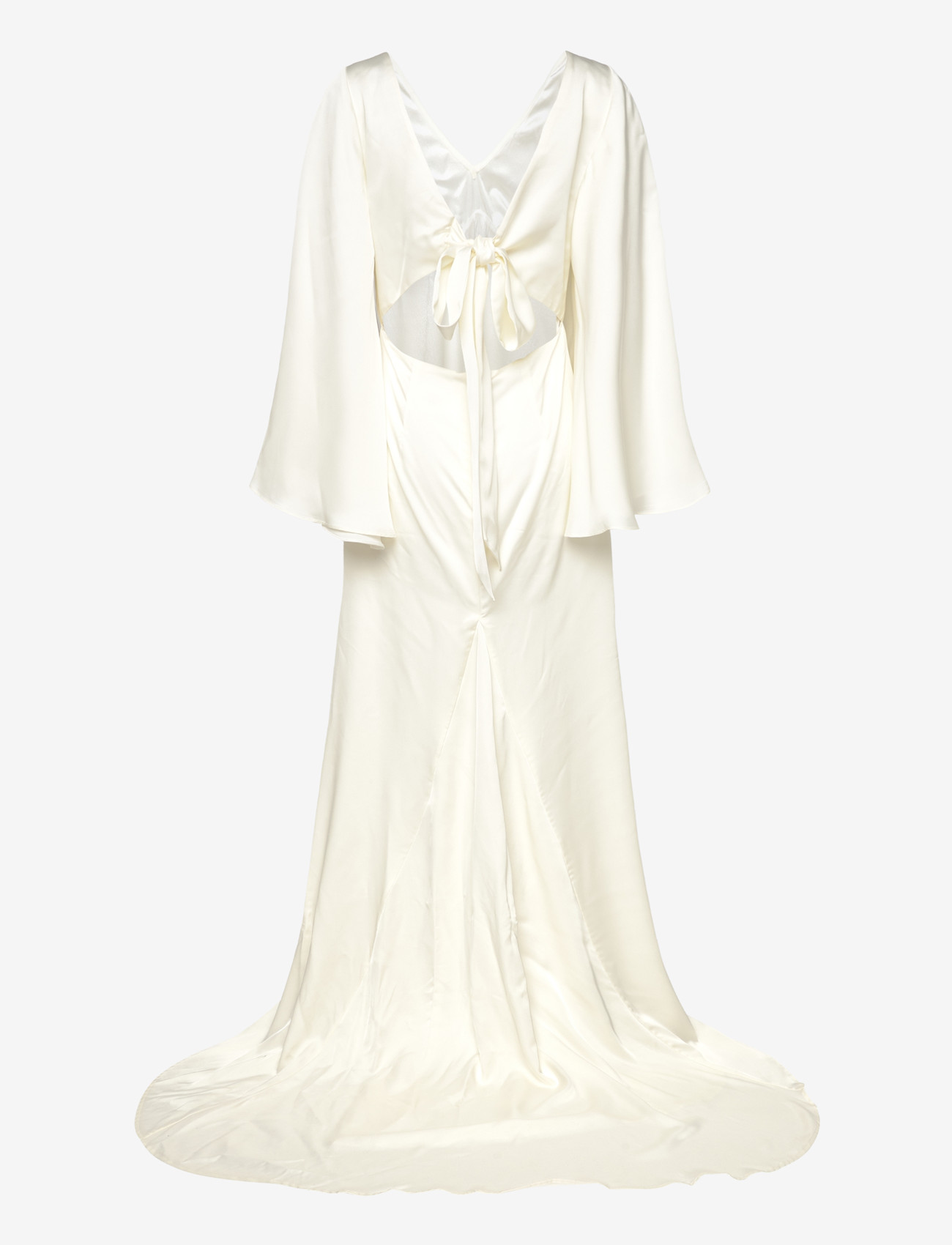 Malina - Simone tie-back satin gown - brudekjoler - cream - 1