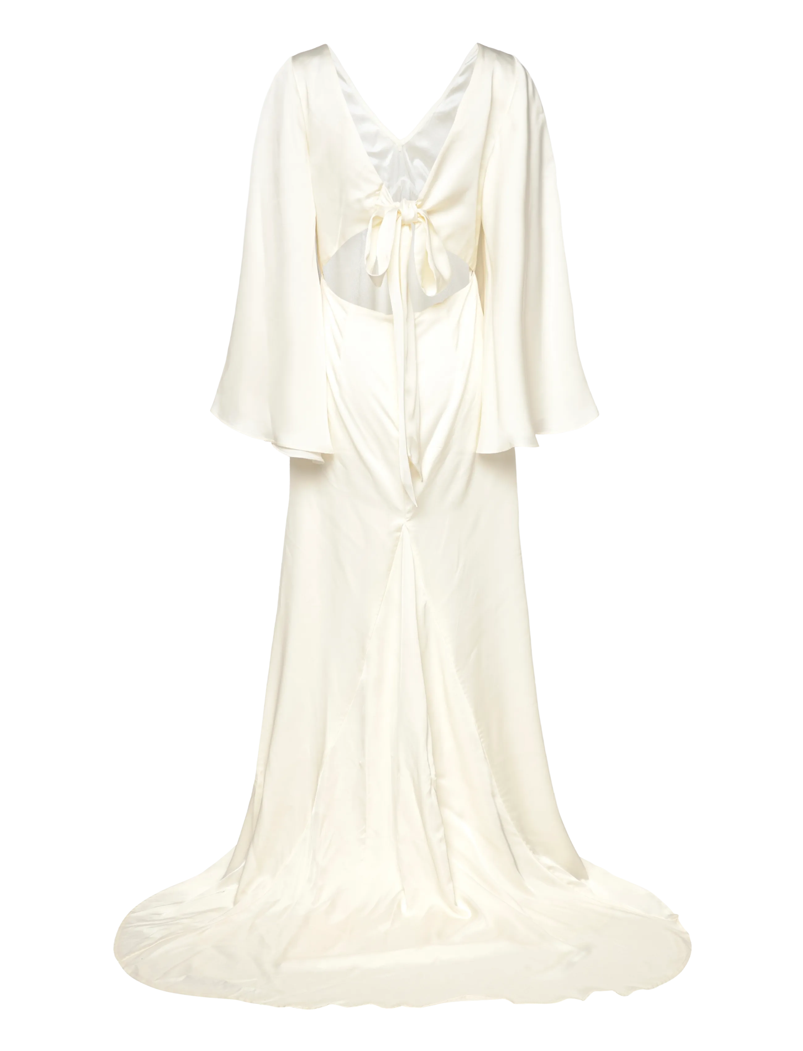 Malina - Simone tie-back satin gown - vestuvinės suknelės - cream - 1