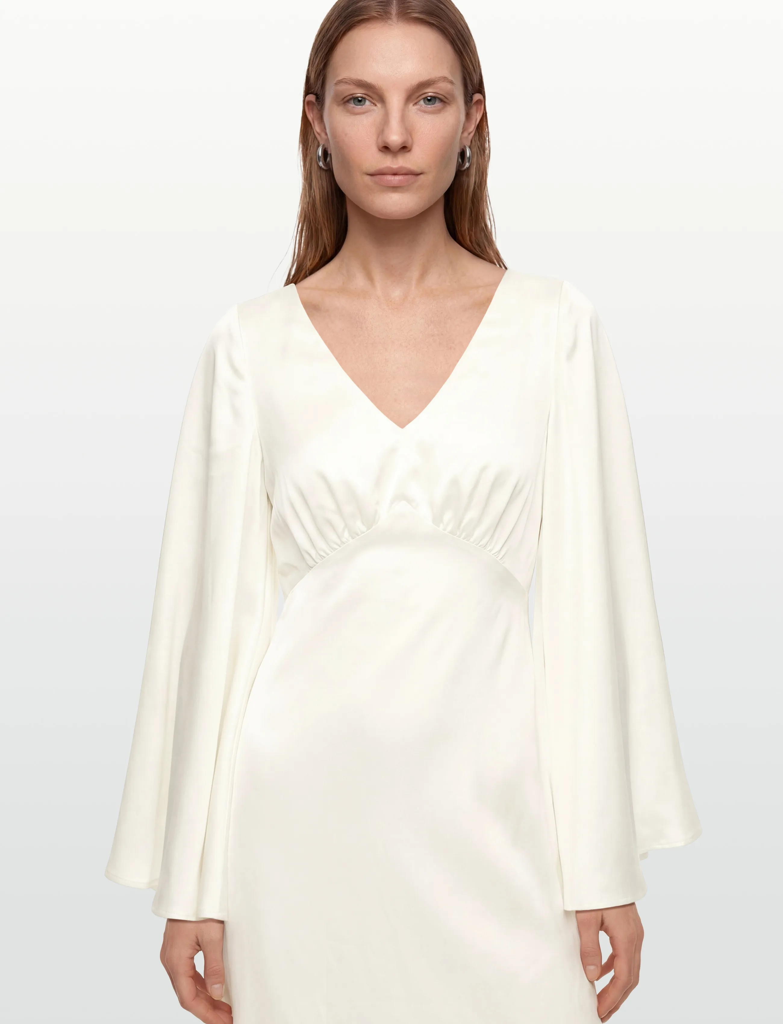 Malina - Simone tie-back satin gown - pulmakleidid - cream - 3