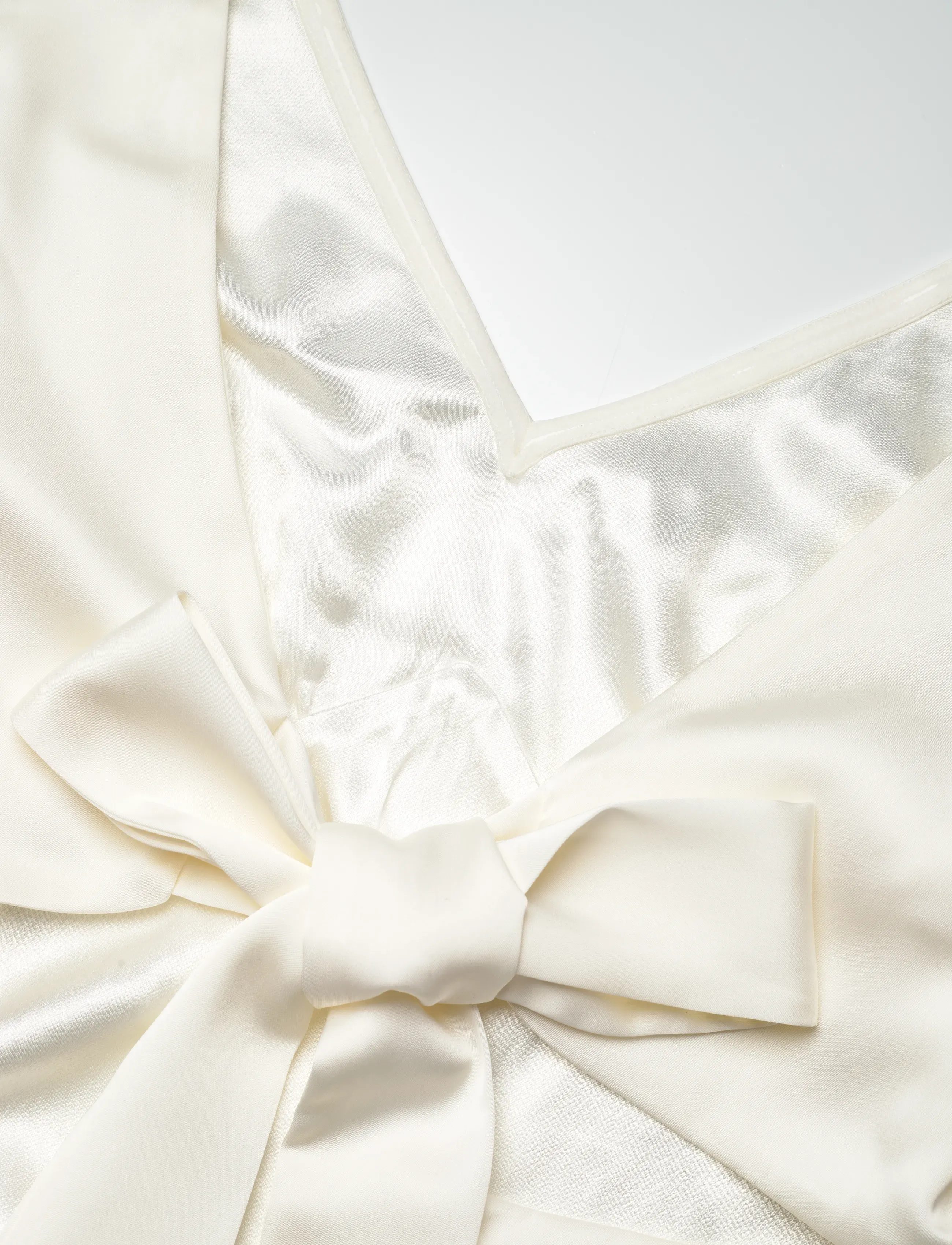 Malina - Simone tie-back satin gown - vestuvinės suknelės - cream - 3