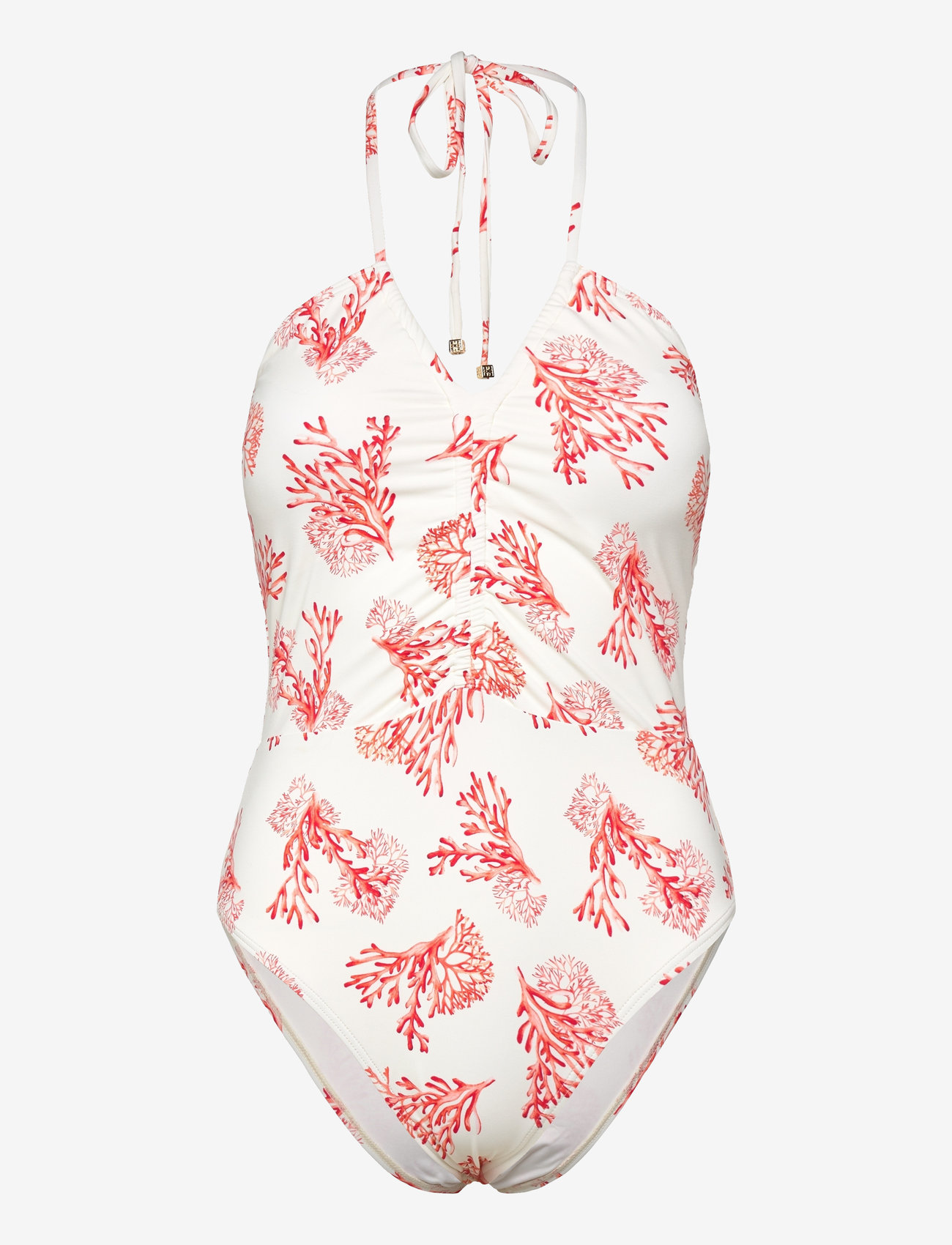 Malina - Misty ruched halterneck swimsuit - Īpaši notikumi - coral red - 1