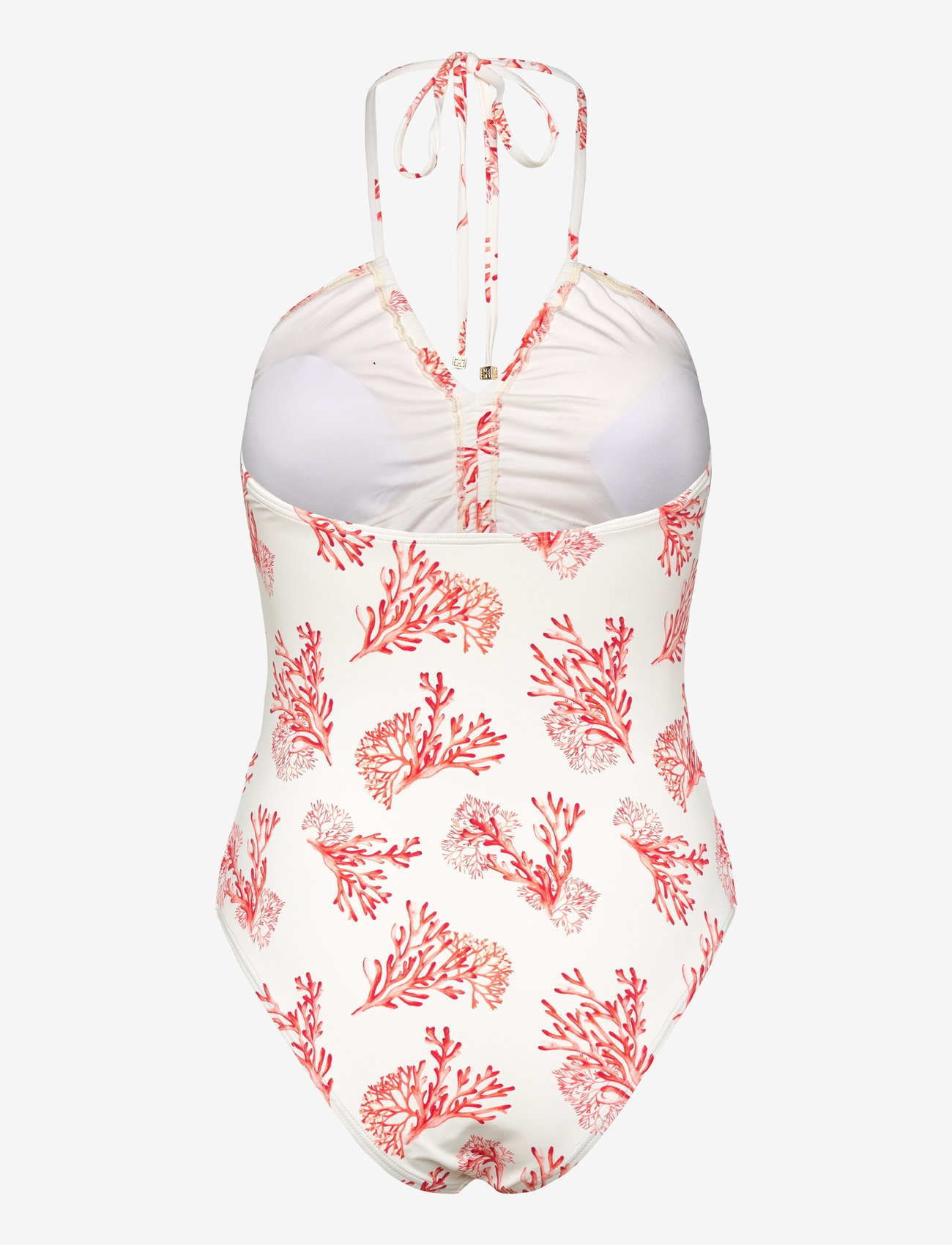 Malina - Misty ruched halterneck swimsuit - Īpaši notikumi - coral red - 2