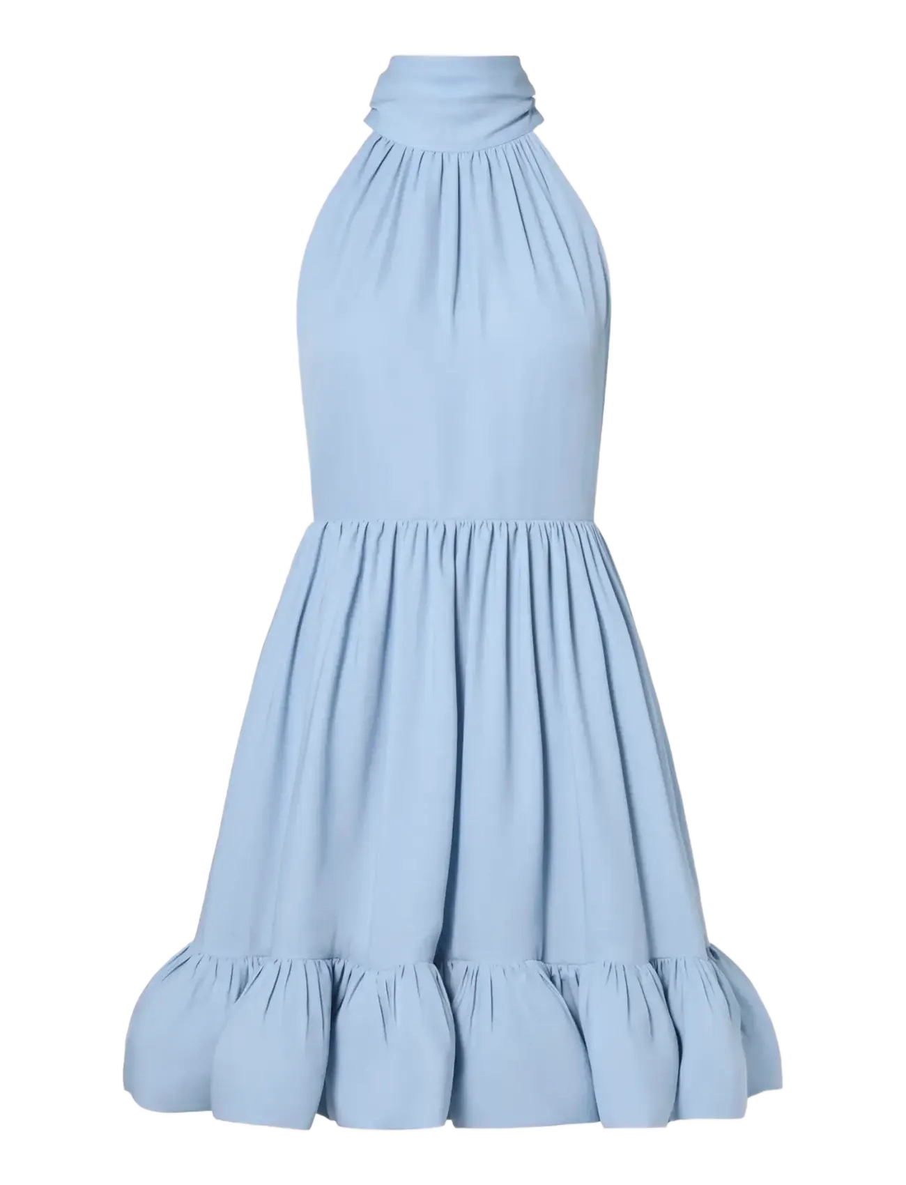 Fern Halterneck Ruffled Mini Dress - SKY