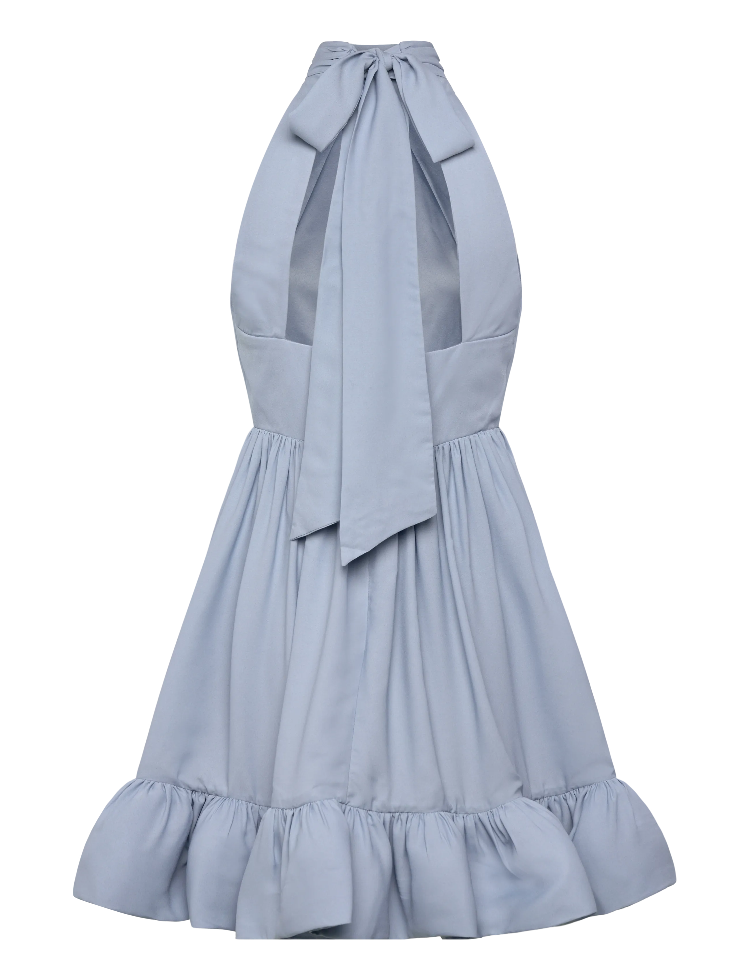 Malina - Fern Halterneck Ruffled Mini Dress - aftenkjoler - sky - 2