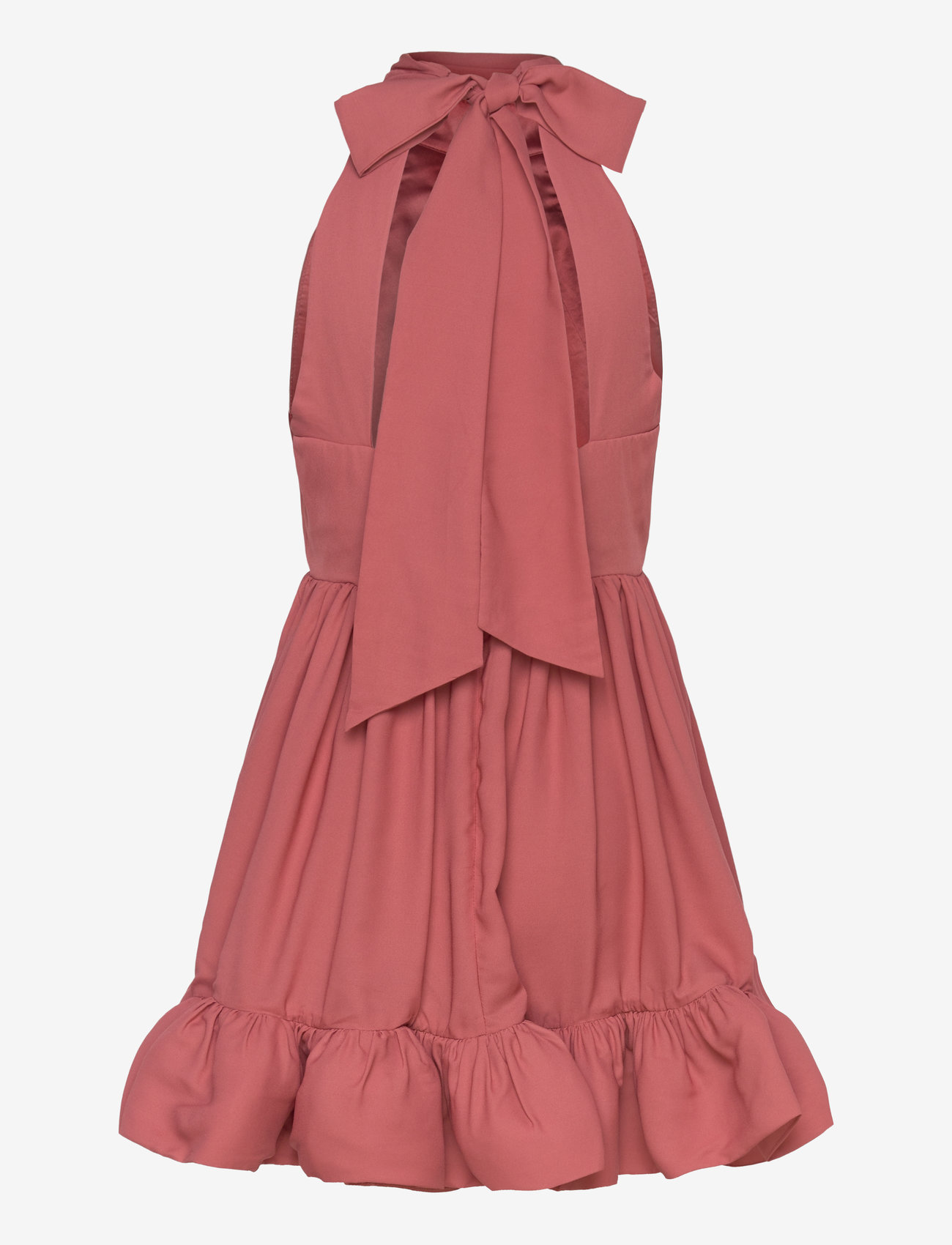 Malina - Fern Halterneck Ruffled Mini Dress - aftonklänningar - terracotta - 2