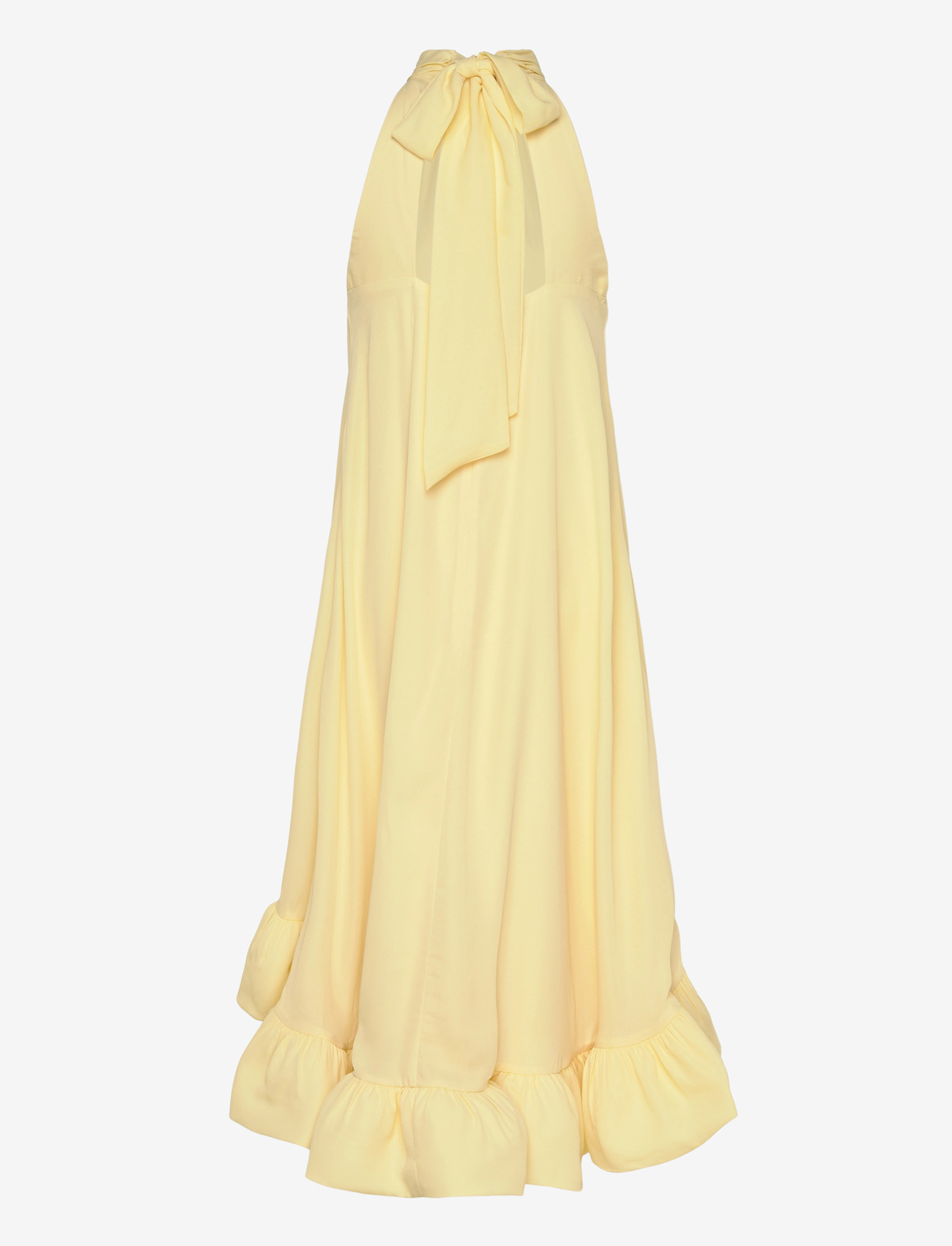 Malina - Sabrina Halterneck Ruffled Midi Dress - abendkleider - light lemon - 2