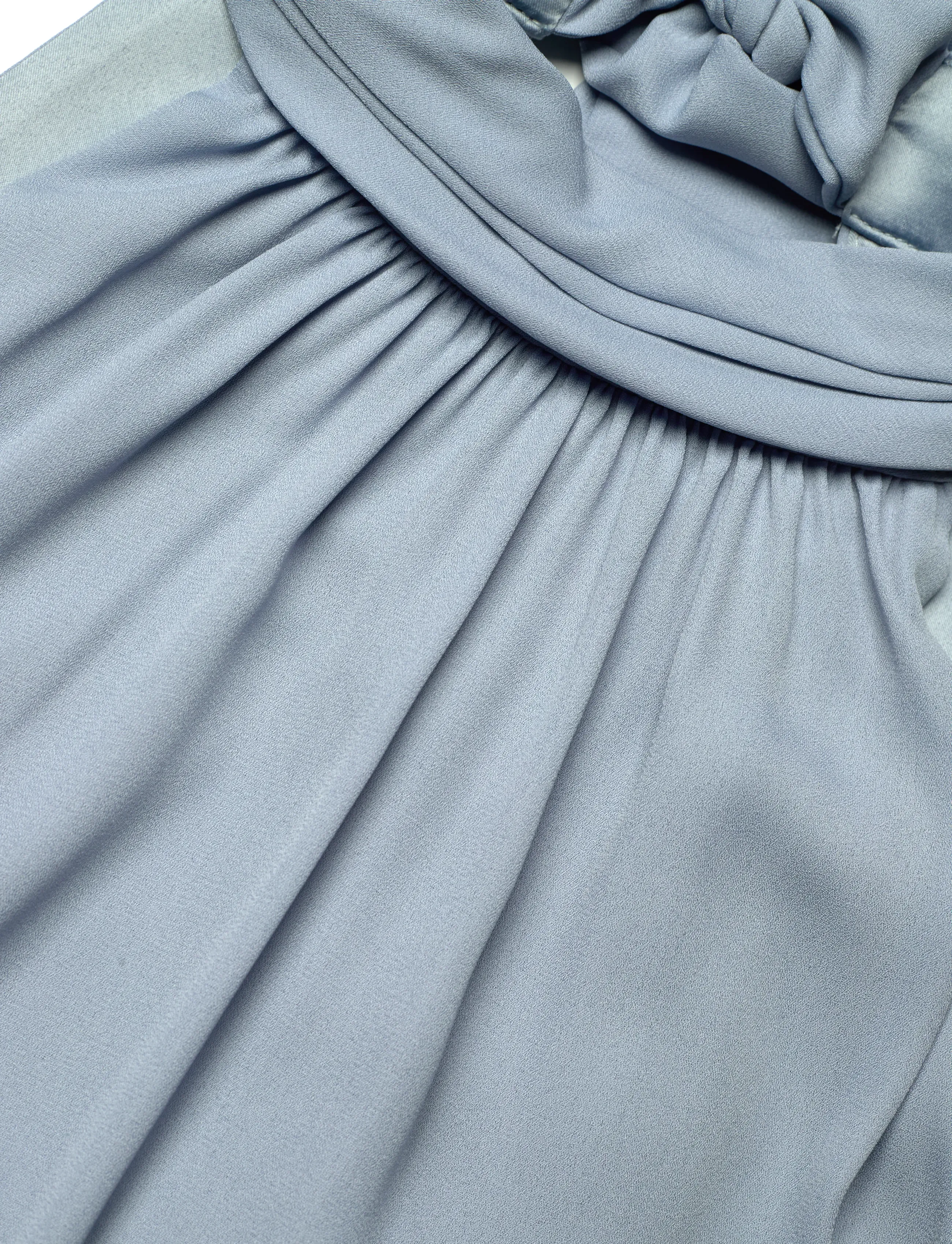 Malina - Sabrina Halterneck Ruffled Midi Dress - evening dresses - sky - 5