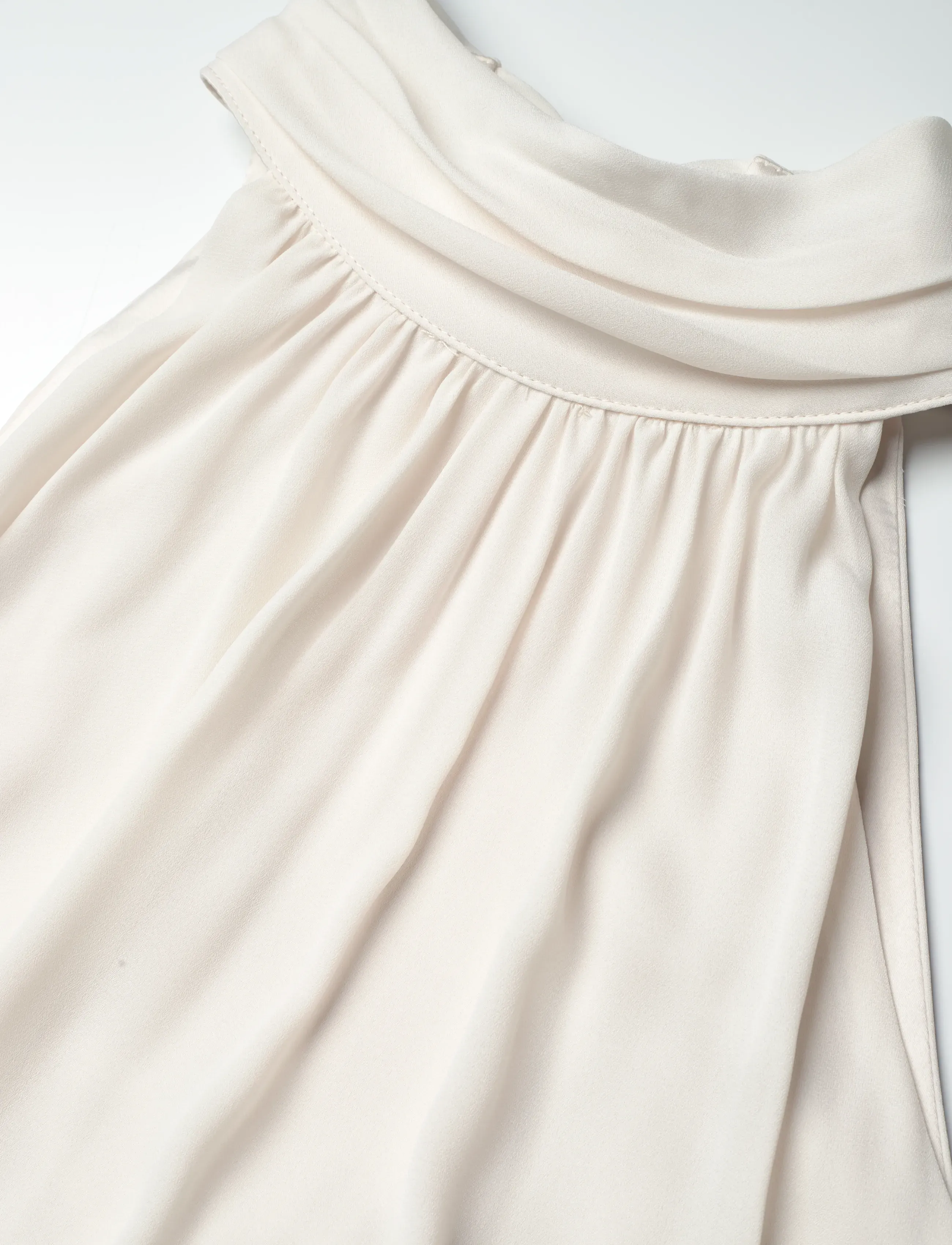 Malina - Sabrina Halterneck Ruffled Midi Dress - abendkleider - white - 5