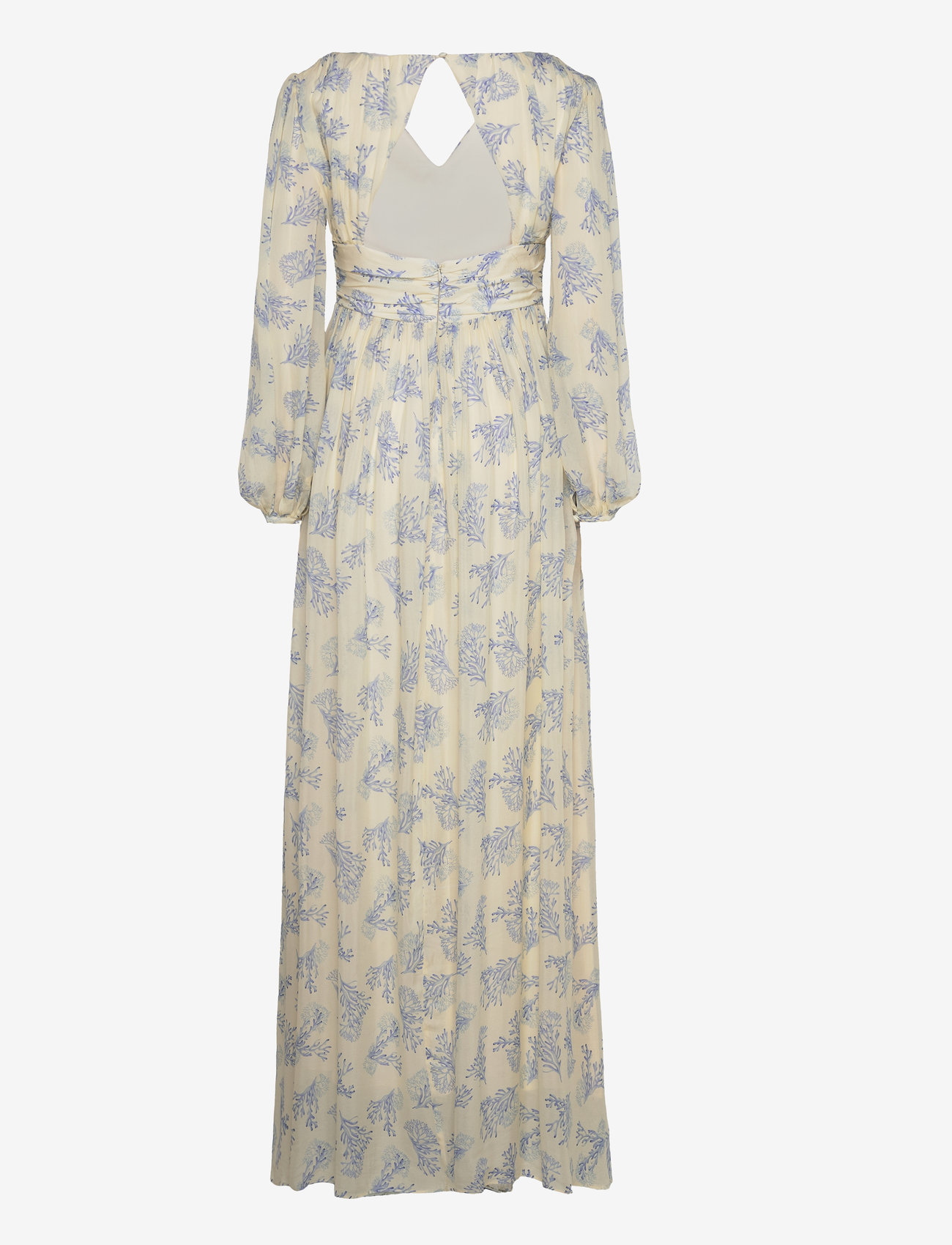 Malina - Gemma v-neck chiffon maxi dress - coral blue - 2