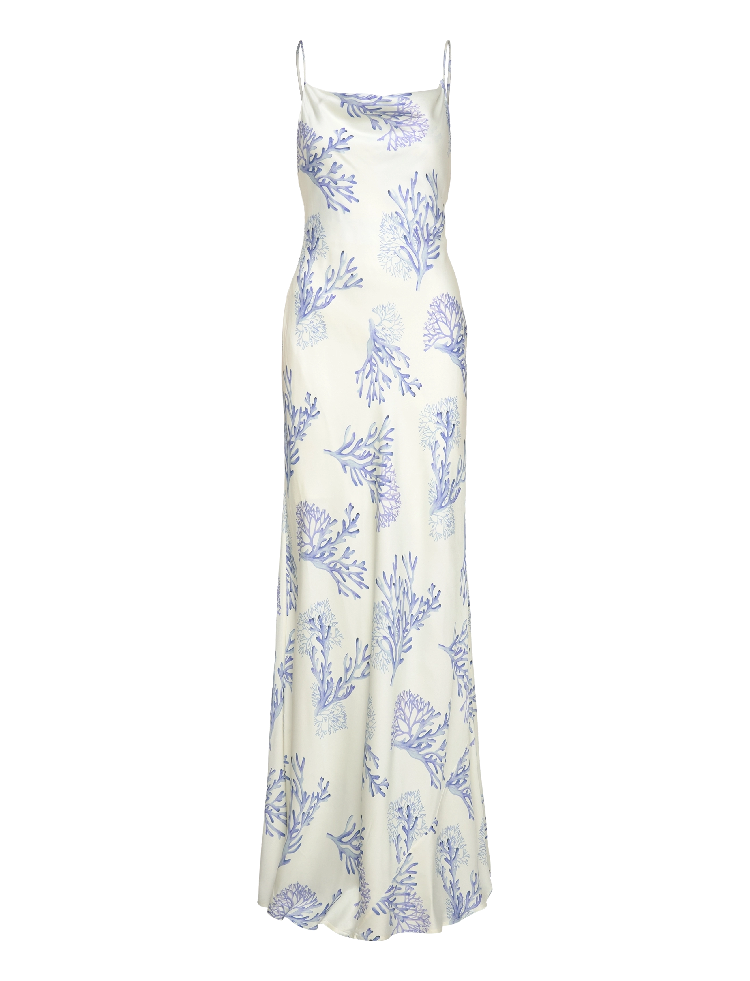 Malina - Eliza tie back slip maxi dress - coral blue - 1