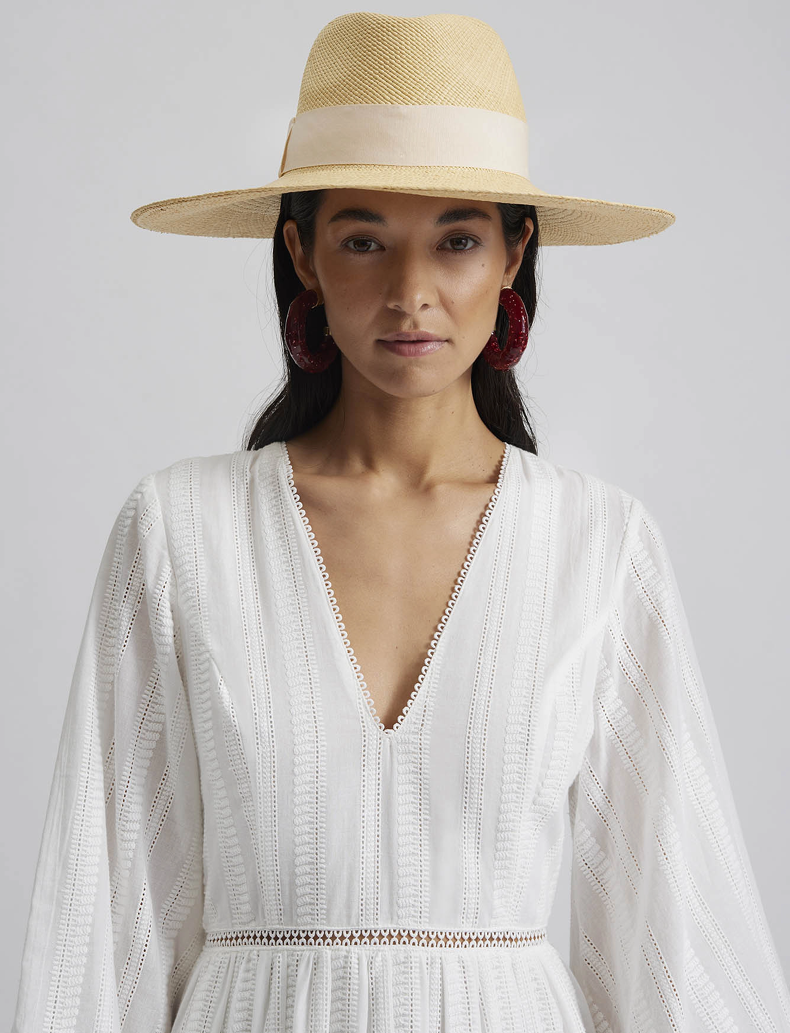 Vanessa Wide Sleeve Embroidered Cotton Maxi Dress 4