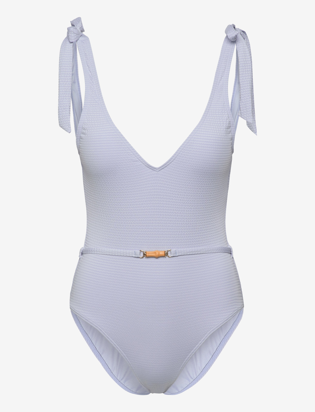 Malina - Sally v-neck swimsuit - badeanzüge - pastel blue - 0