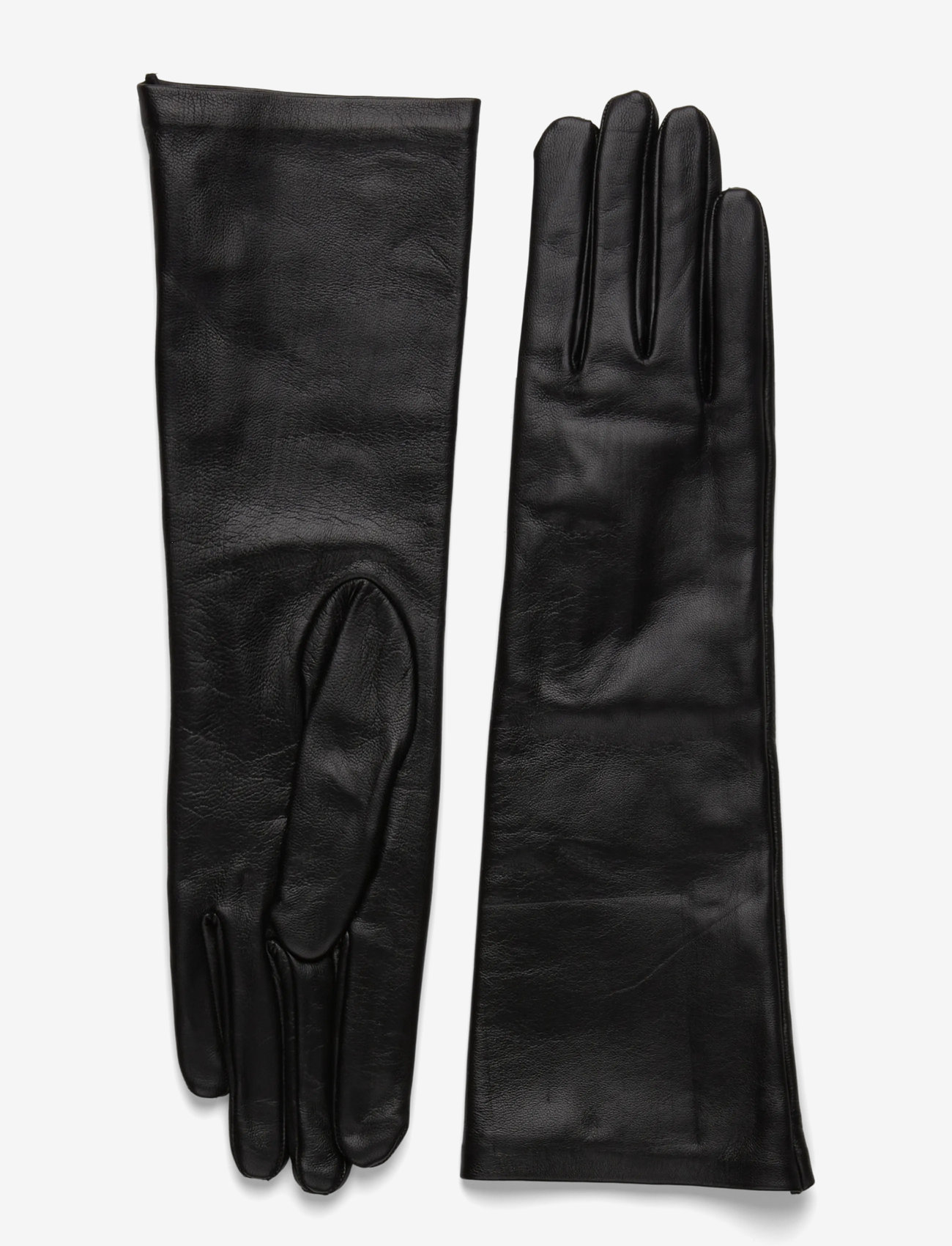 Malina - Nora Long Leather Gloves - handsker - black - 1