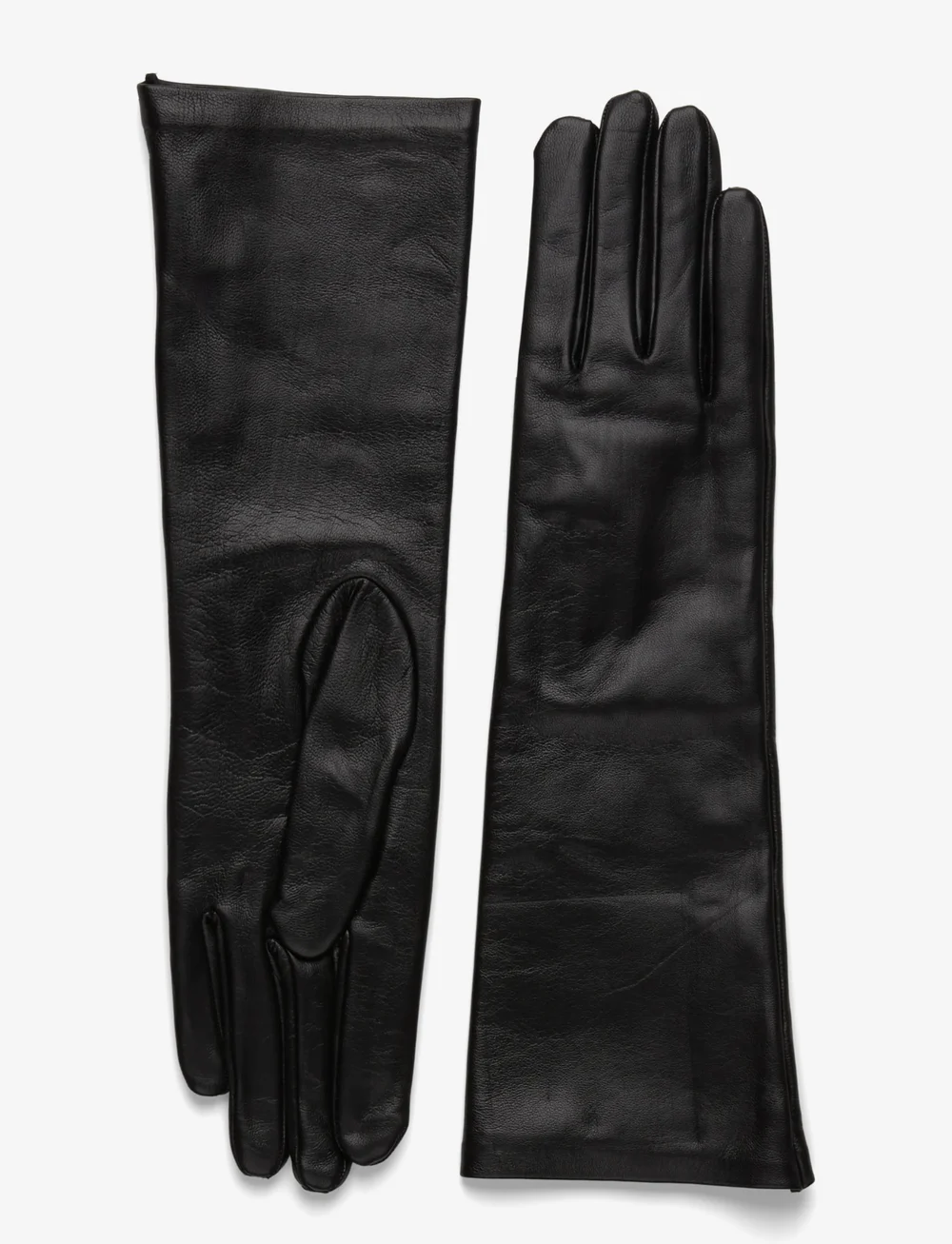 Malina - Nora Long Leather Gloves - handsker - black - 0