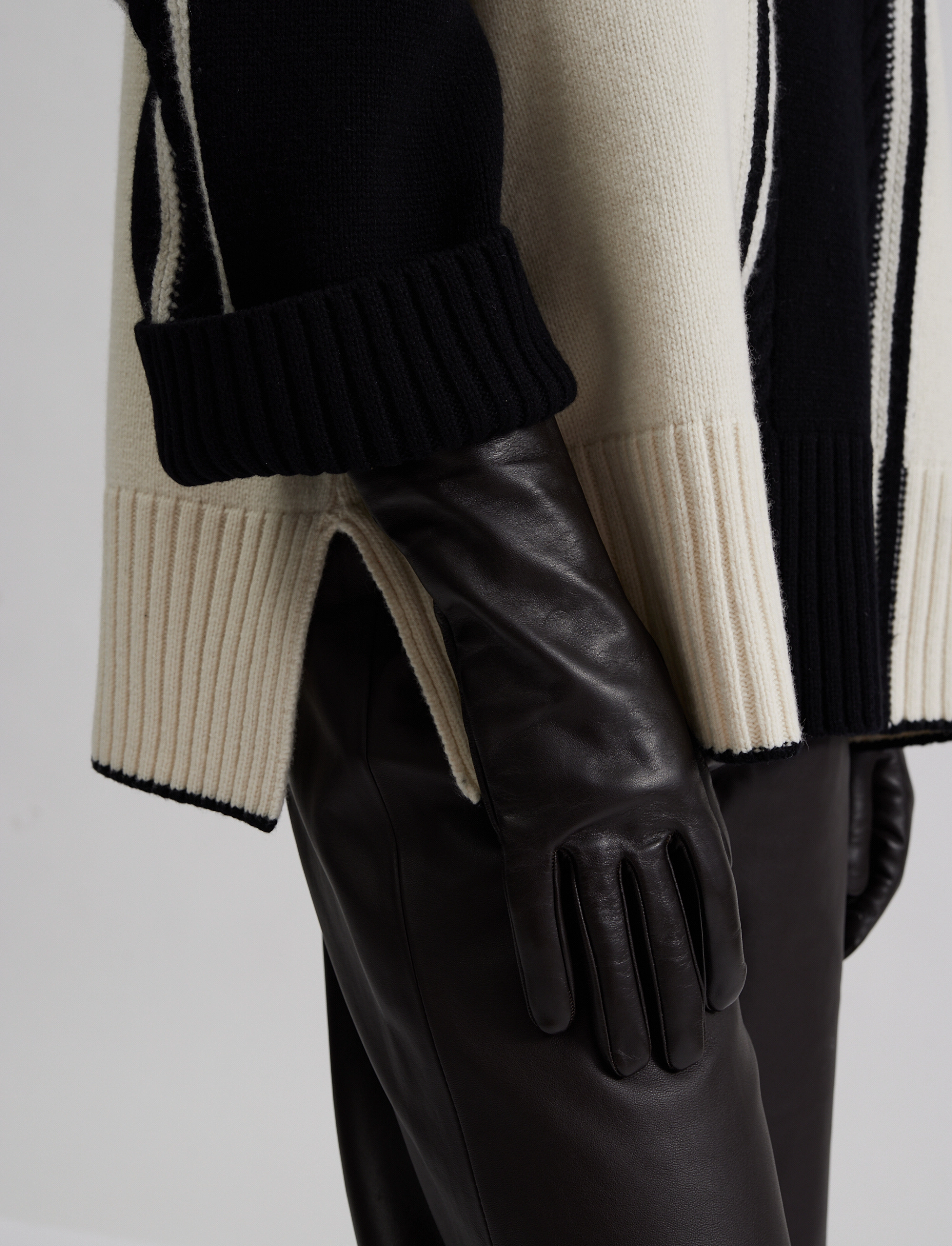 Malina - Nora long leather gloves - brown - 4