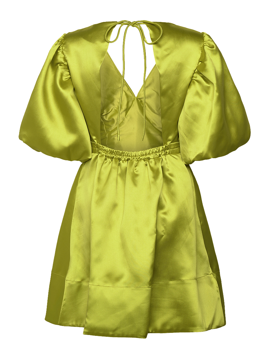 Malina - Dana open back mini dress - festkjoler - lime - 2