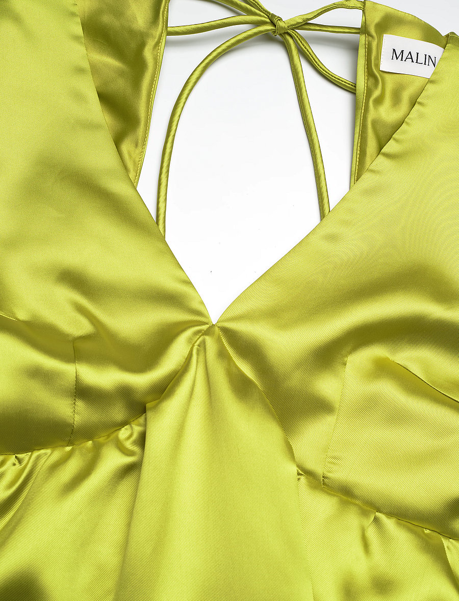 Malina - Dana open back mini dress - festkjoler - lime - 5