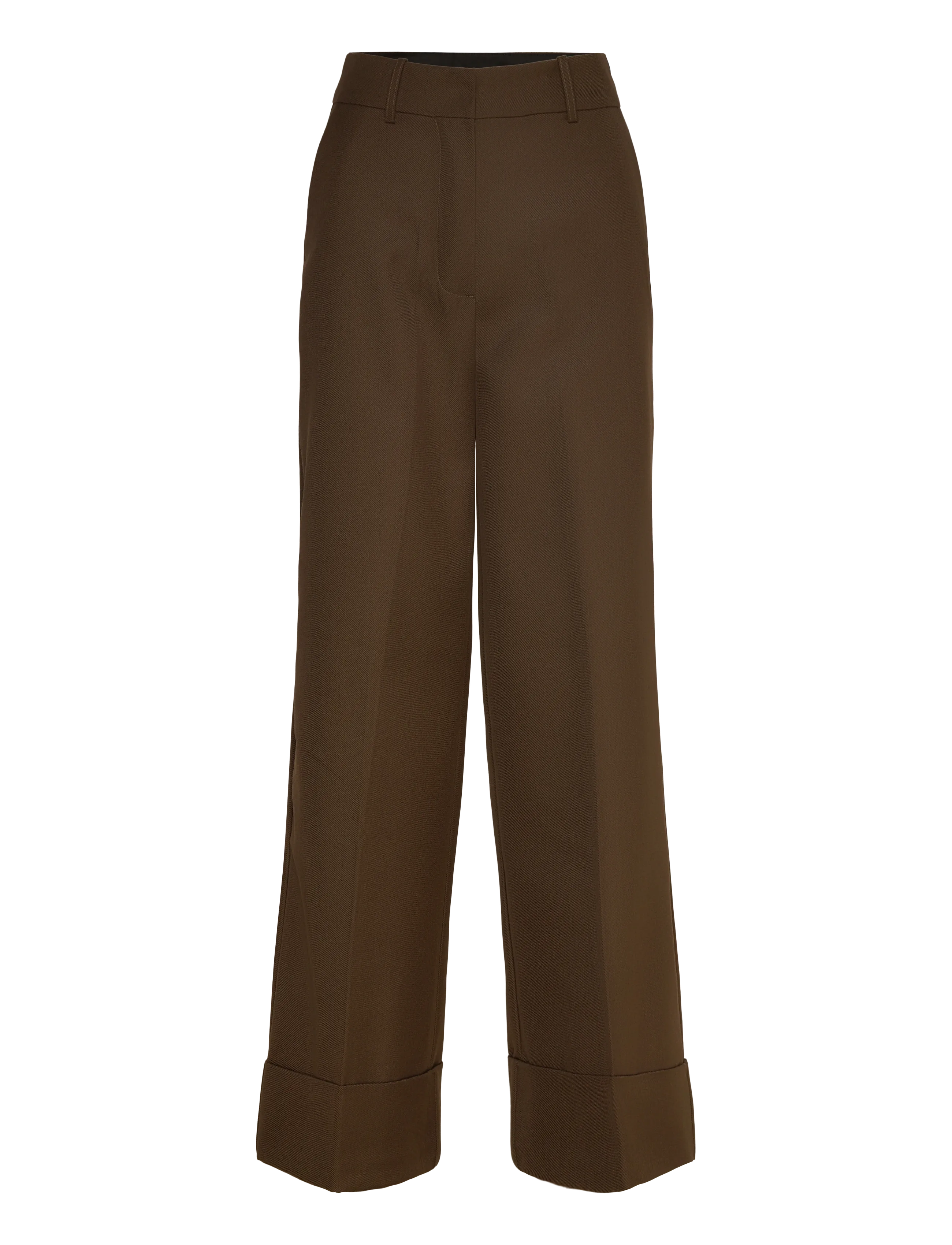 Malina Jordyn Mid Rise Wide pants - Formell - OLIVE / brown