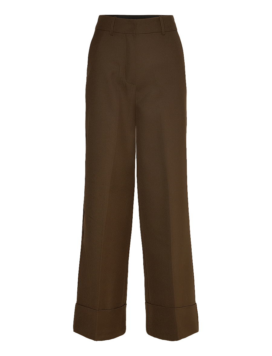 Malina - Jordyn Mid Rise Wide pants - dalykinio stiliaus kelnės - olive - 1