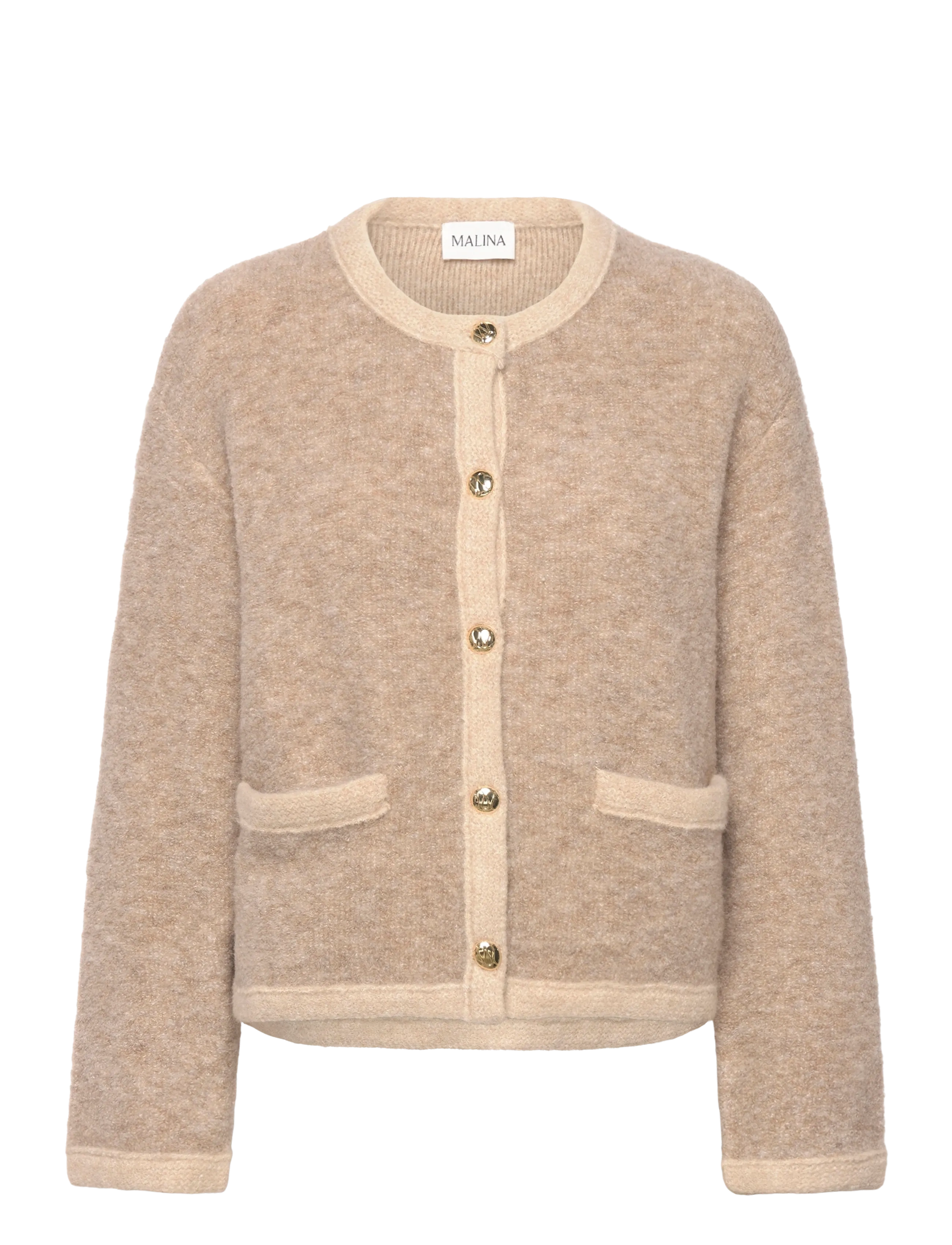 Malina Carly Wool Blend Cardigan, S, Knitwear, Beige - Cardigans, Frauen
