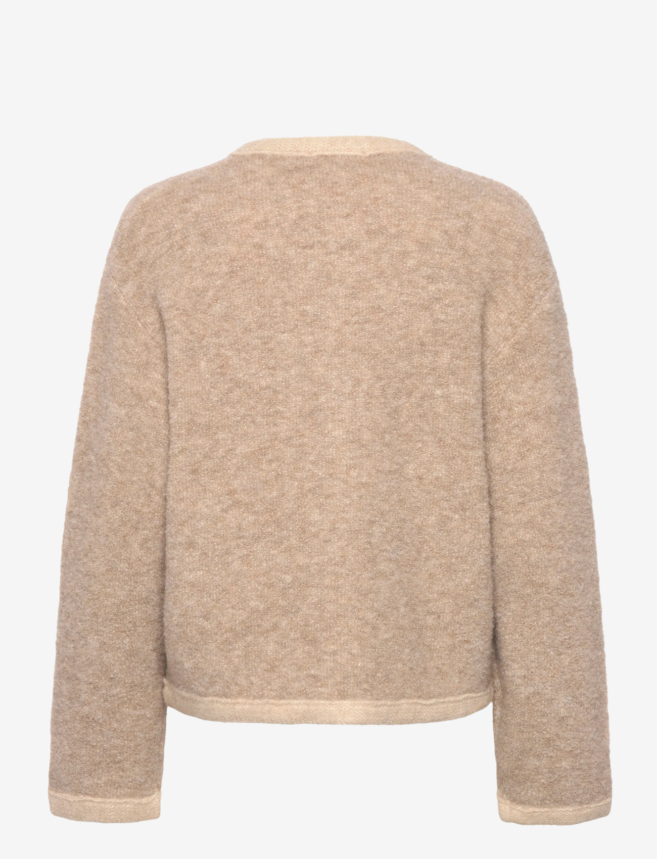 Malina - Carly Wool Blend Cardigan - koftor - beige - 1