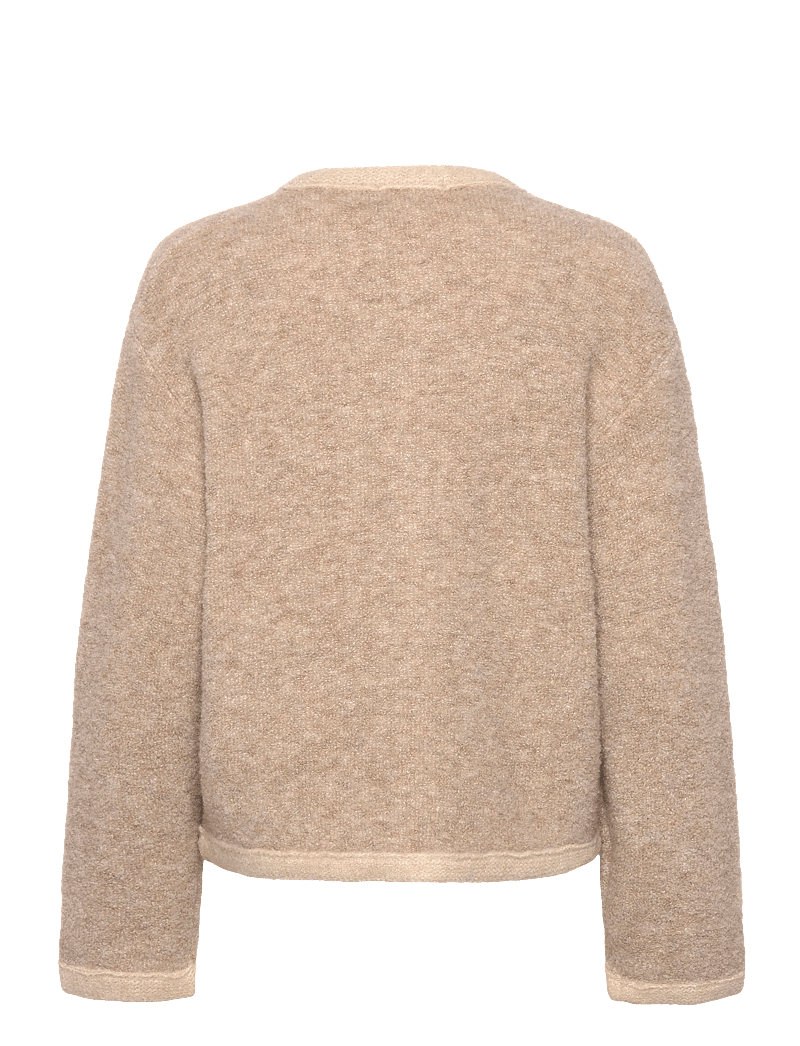 Malina - Carly Wool Blend Cardigan - koftor - beige - 1