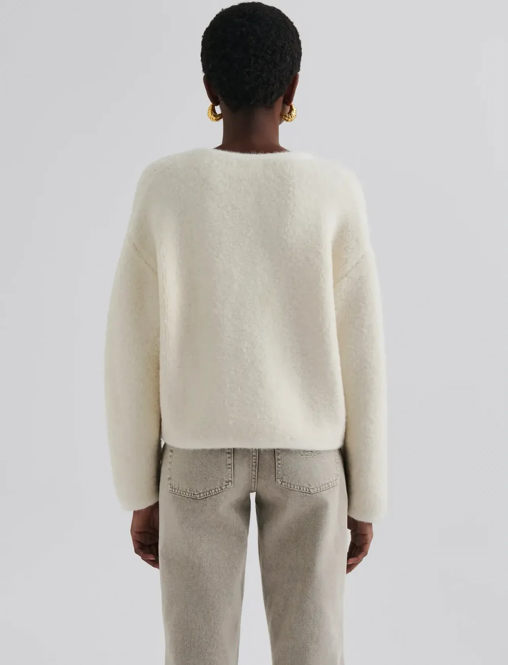 Malina - Carly Wool Blend Cardigan - cardigans - cream - 3