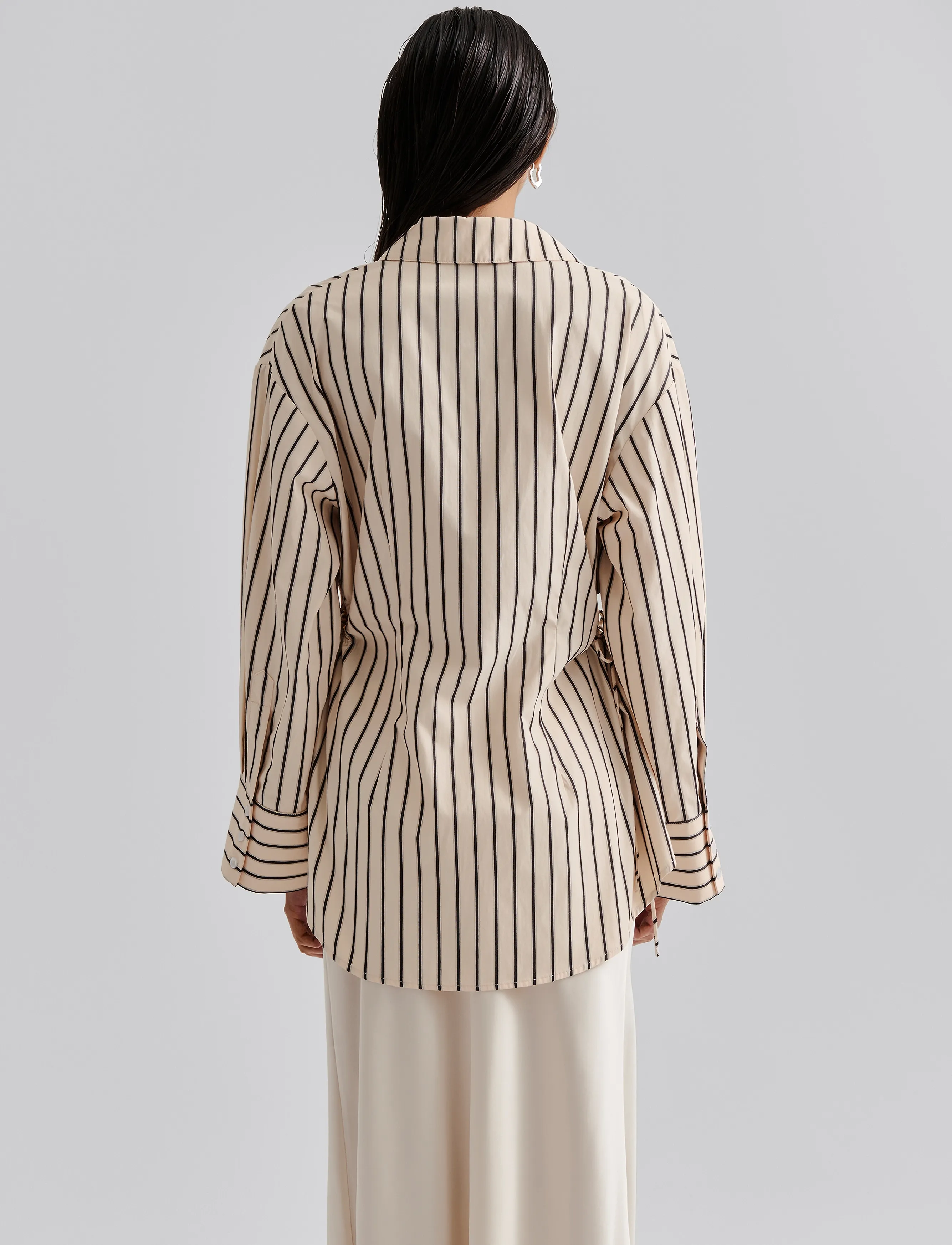 Malina - Eline cut out shirt - langärmlige hemden - black stripe - 3