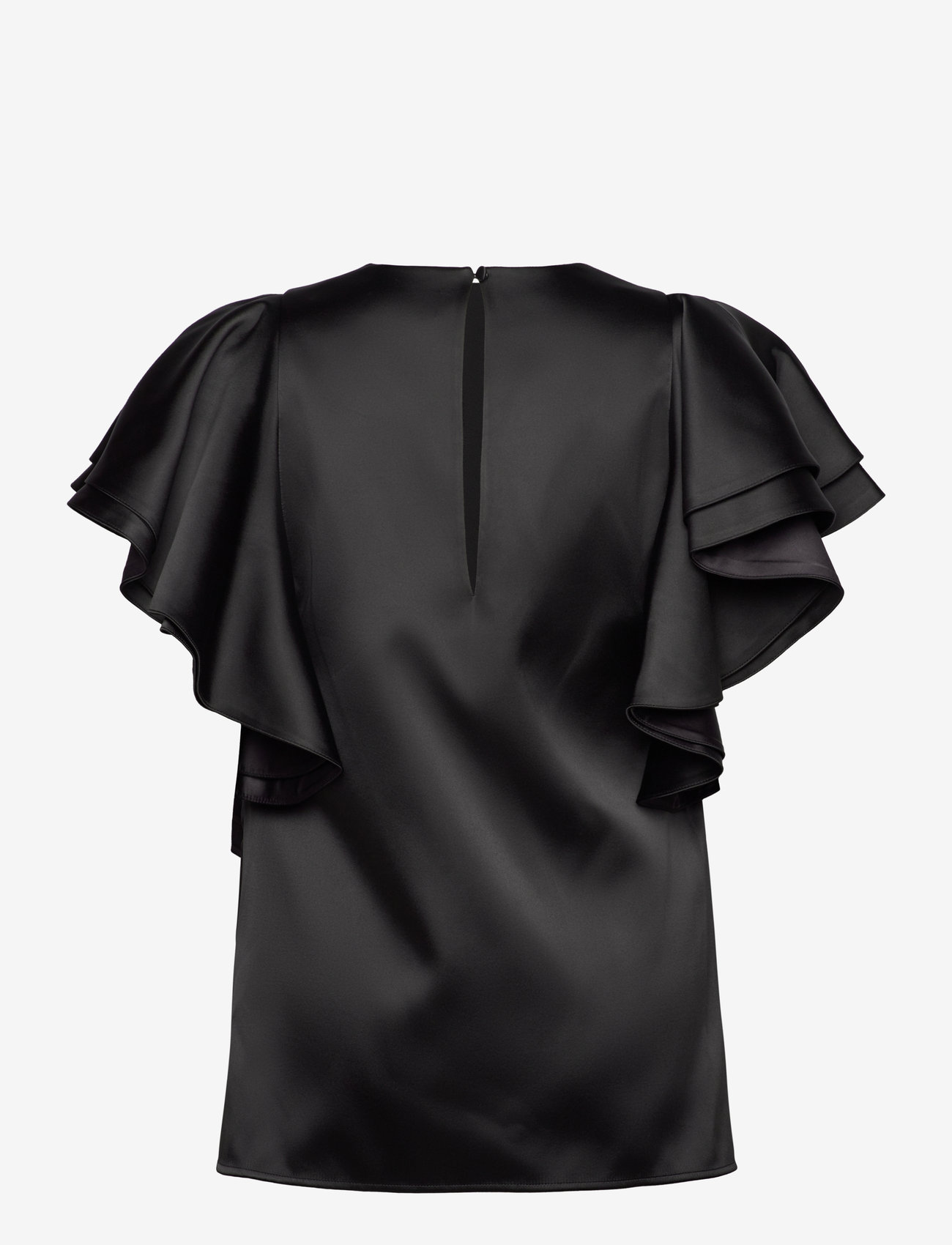 Malina - Ada Frill Oversized blouse - kortærmede bluser - black - 2